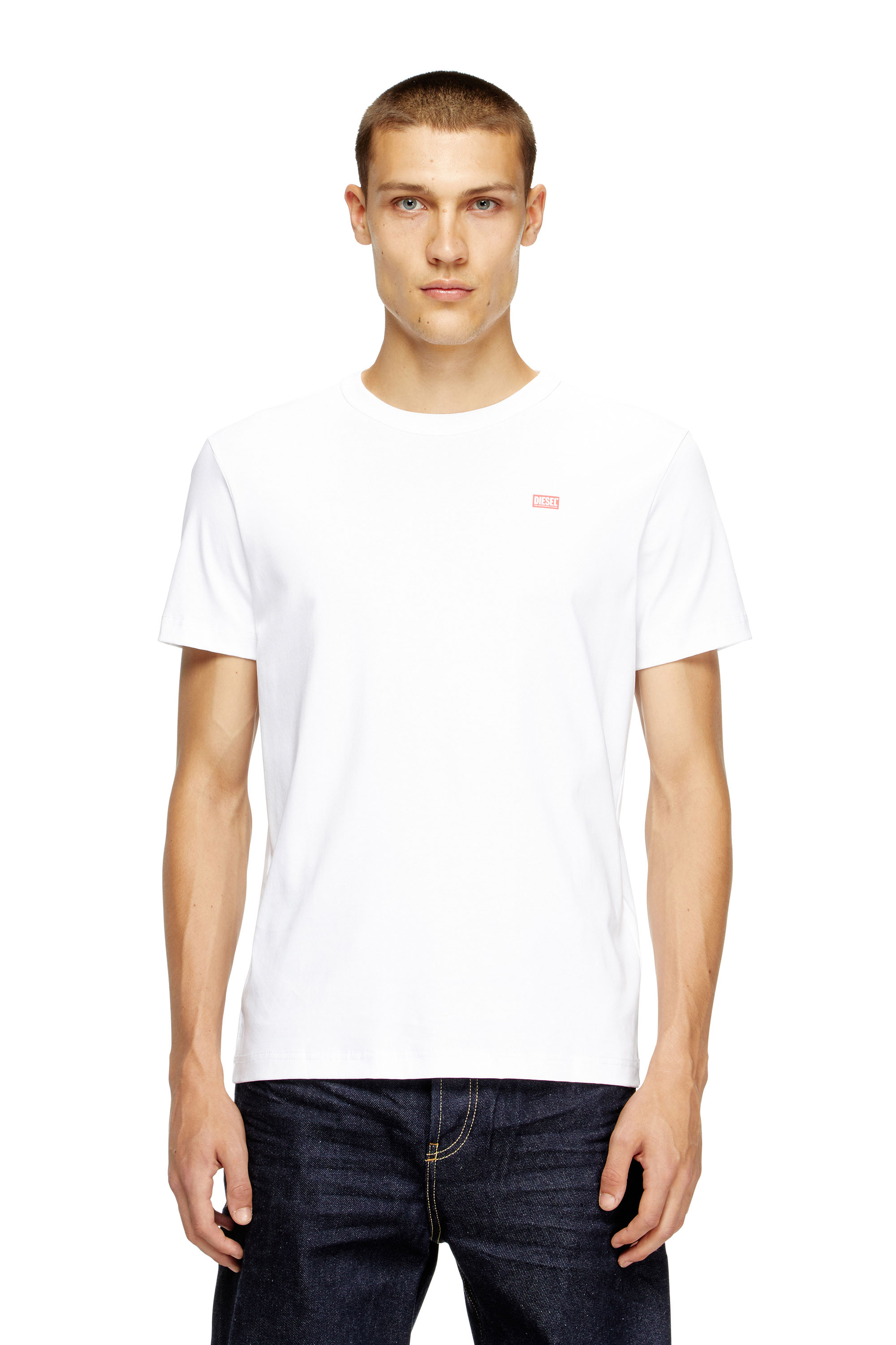 Diesel - T-MIEGOR-K77, Man's T-shirt in mercerised cotton in White - 1