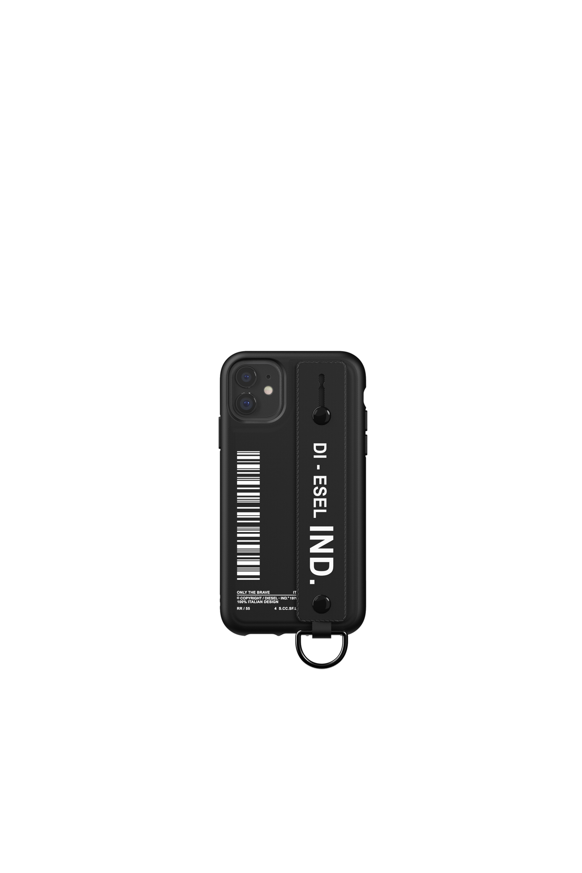 Diesel - 42004 STANDARD CASE, Unisex's Handstrap case for iPhone 11 in Black - 2