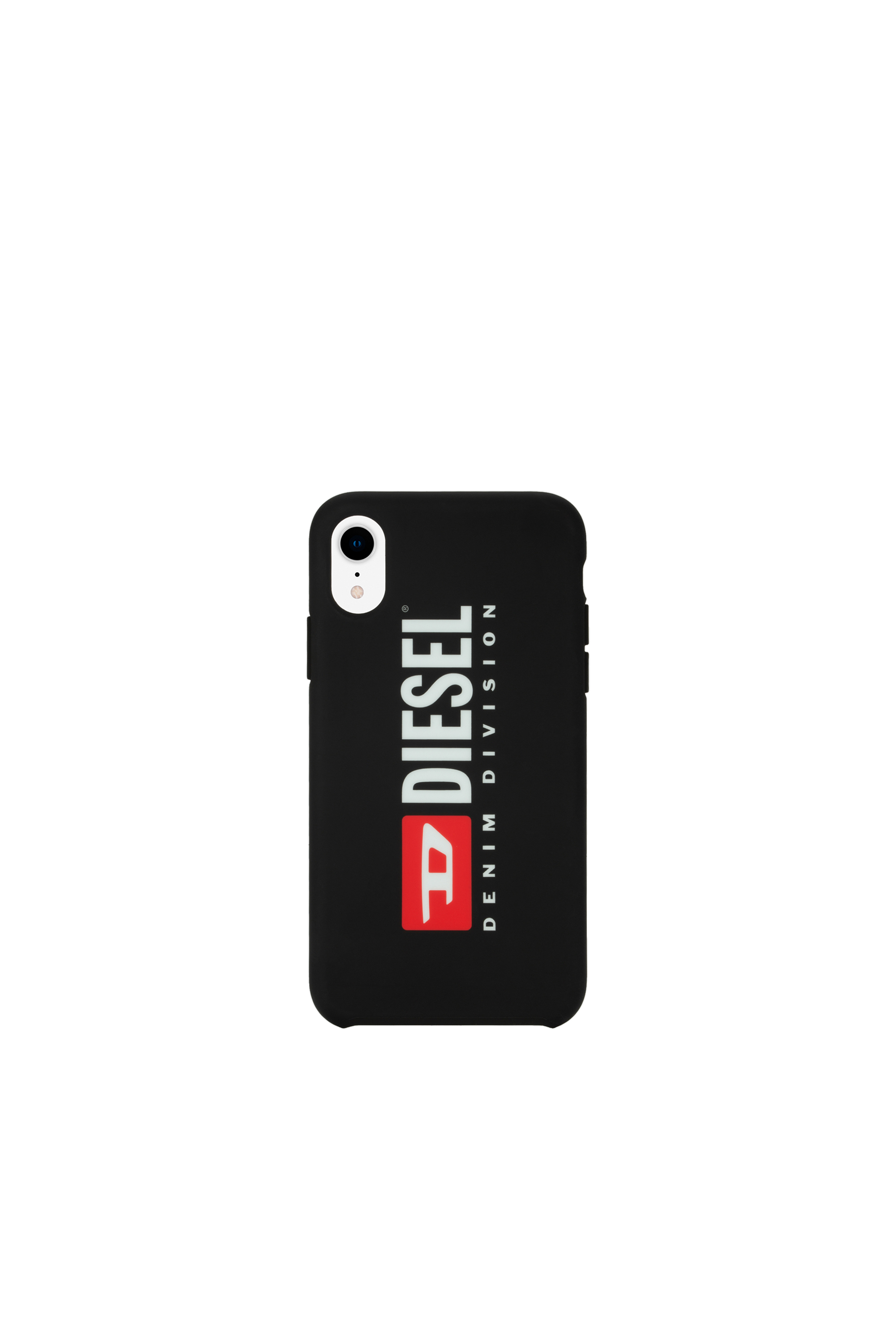 Diesel - DIESEL PRINTED CO-MOLD CASE FOR IPHONE XR, Unisex's Soft touch logo black case, iPhone XR in Black/White - 2
