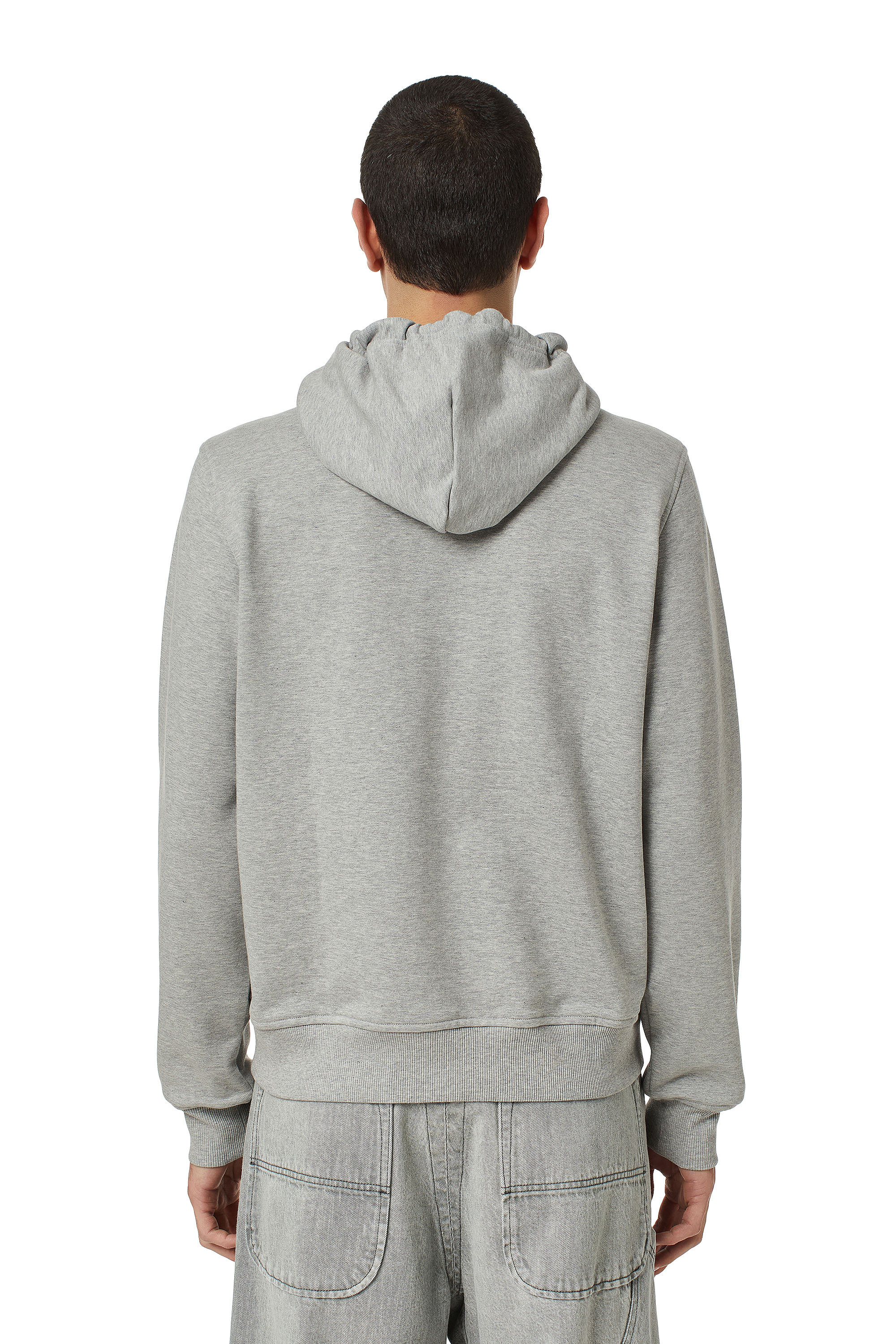 Diesel - S-GINN-HOOD-DIV, Man's Denim Division hoodie in Grey - 4