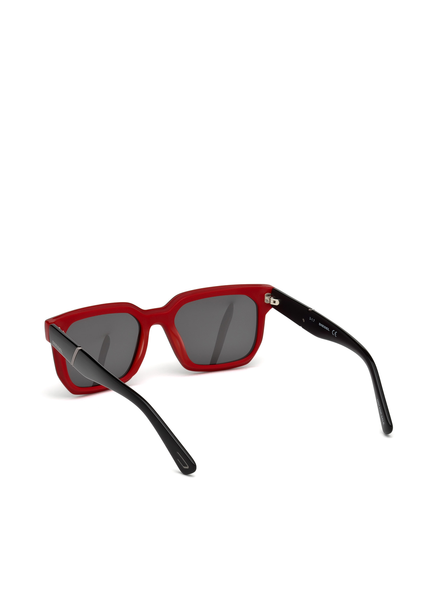 Diesel - DL0253, Man's Eyewear with groove surface inside in Black/Red - 3