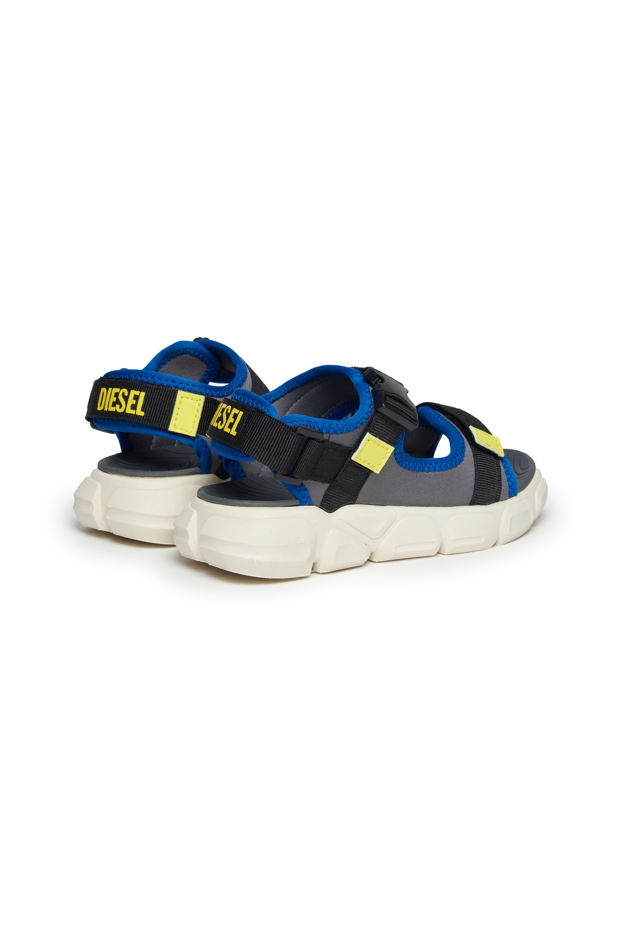 Diesel - S-PORT SX1 BK, Unisex's Velcro strap sandal with contrast trims in Grey/Blue - 3