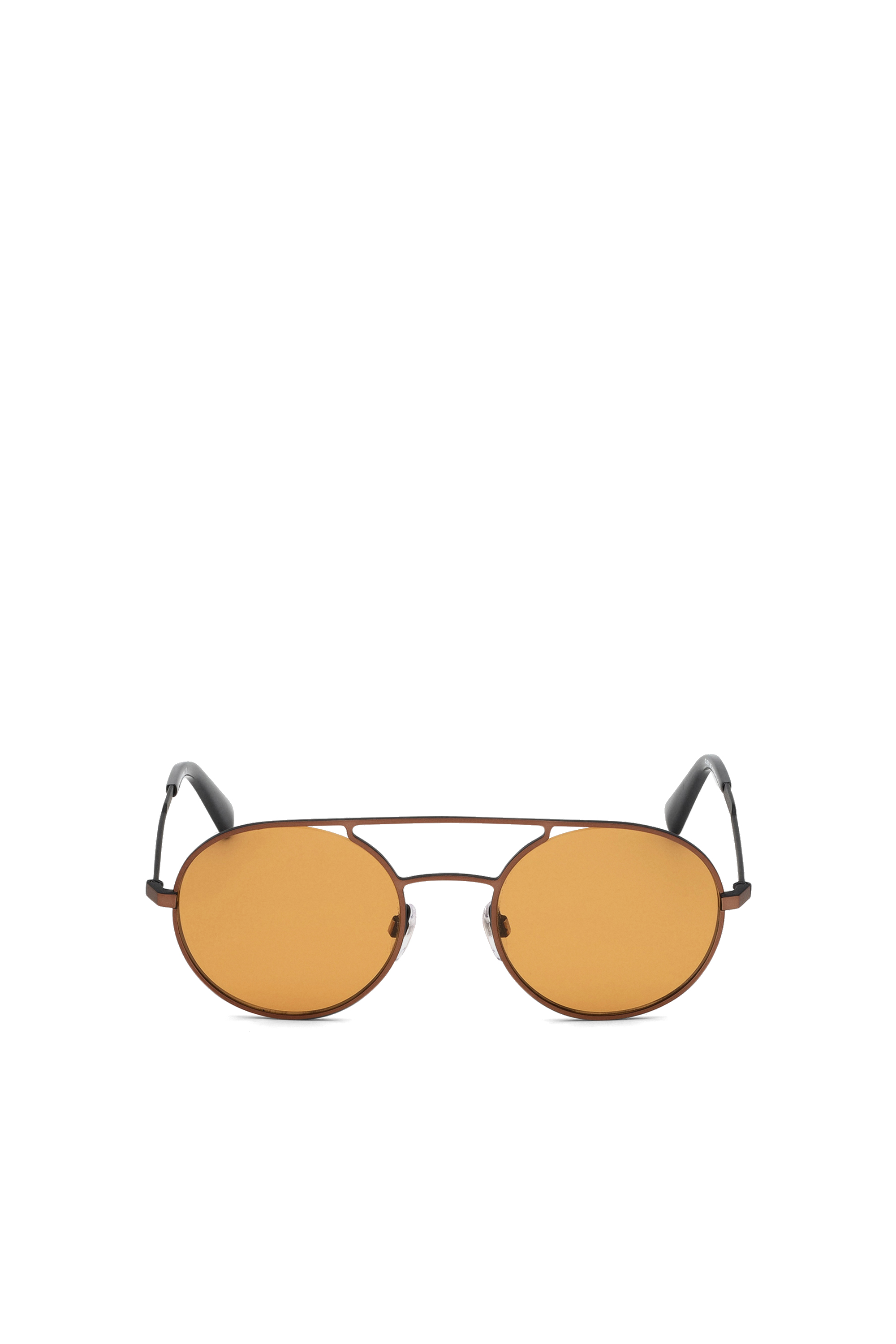 Diesel - DL0301, Unisex's Sunglasses in metal in Orange/Black - 2