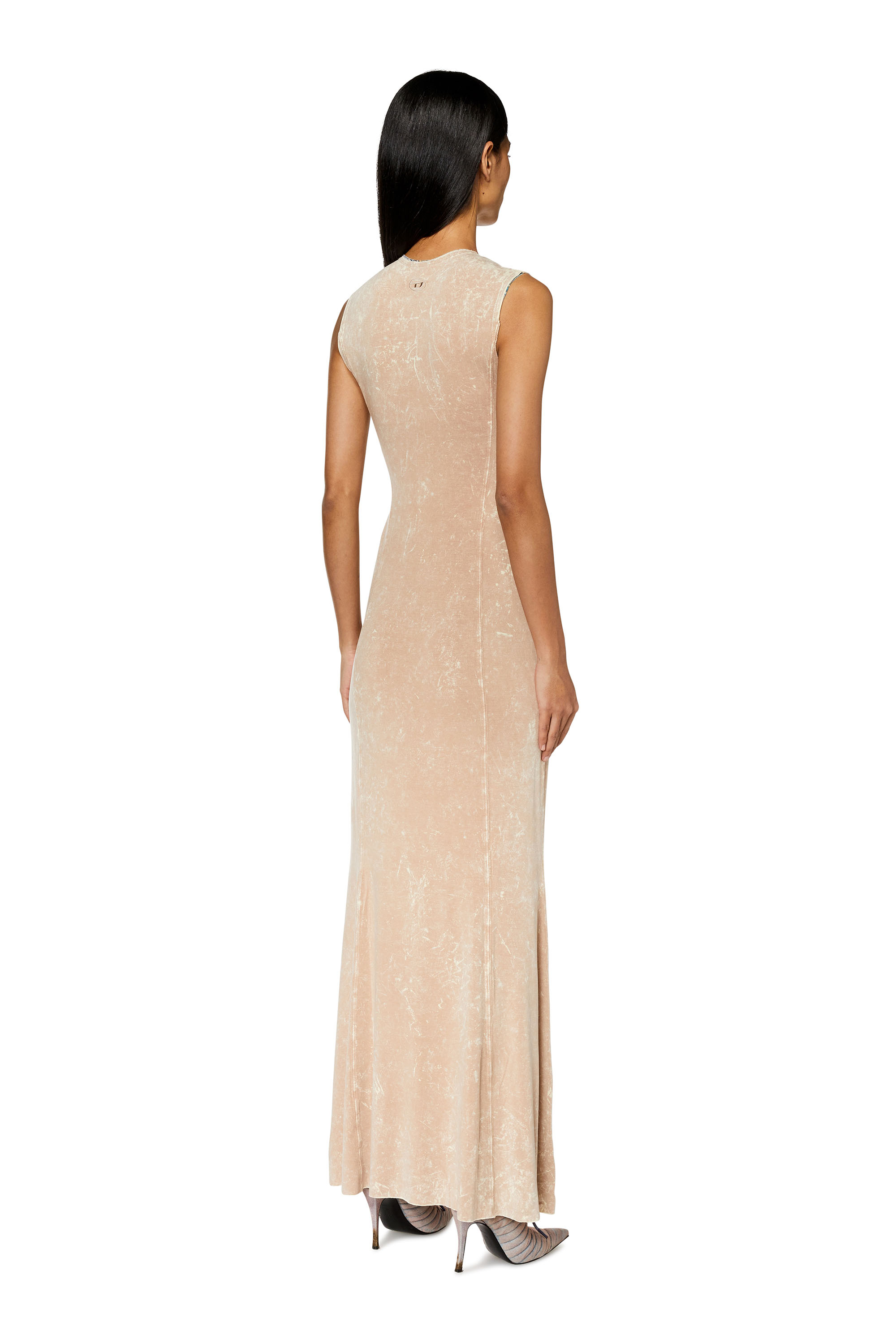 Diesel - D-TREATY, Woman's Double-layer dress with marble wash in Beige - 3