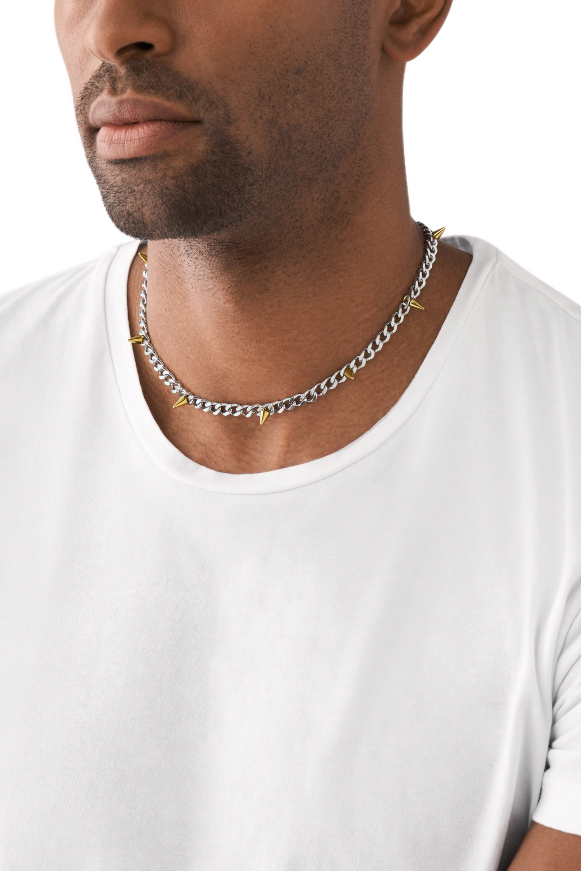 Diesel - DX1454931, Unisex's Two-Tone Stainless Steel Chain Necklace in Silver - 3