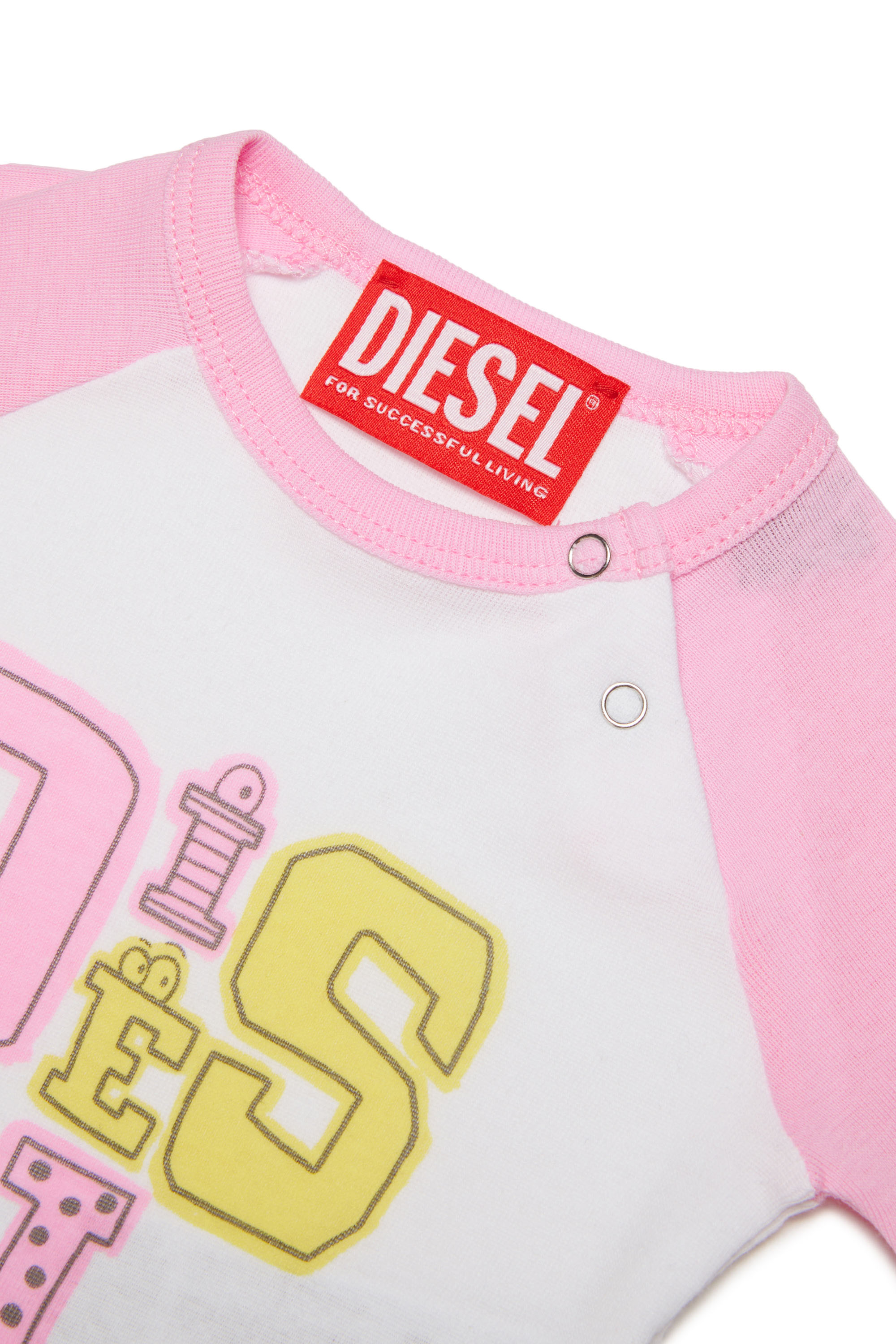 Diesel - UMPLA-NB, Unisex's Bodysuit with Diesel graphic in Pink - 3