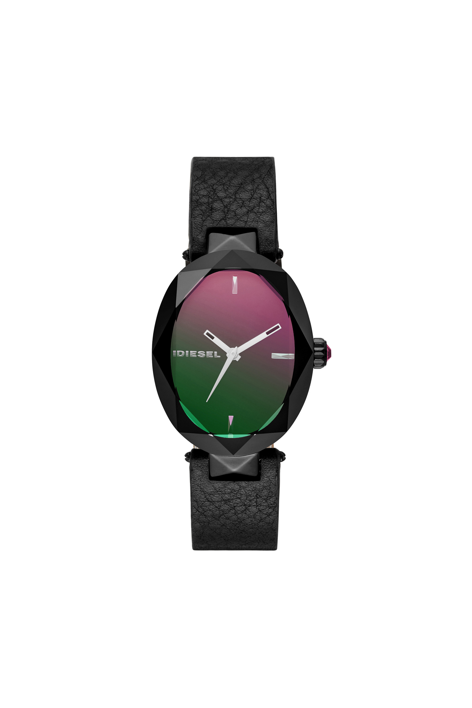 Diesel - DZ5578, Woman's Jules three-hand black leather watch in Black - 1
