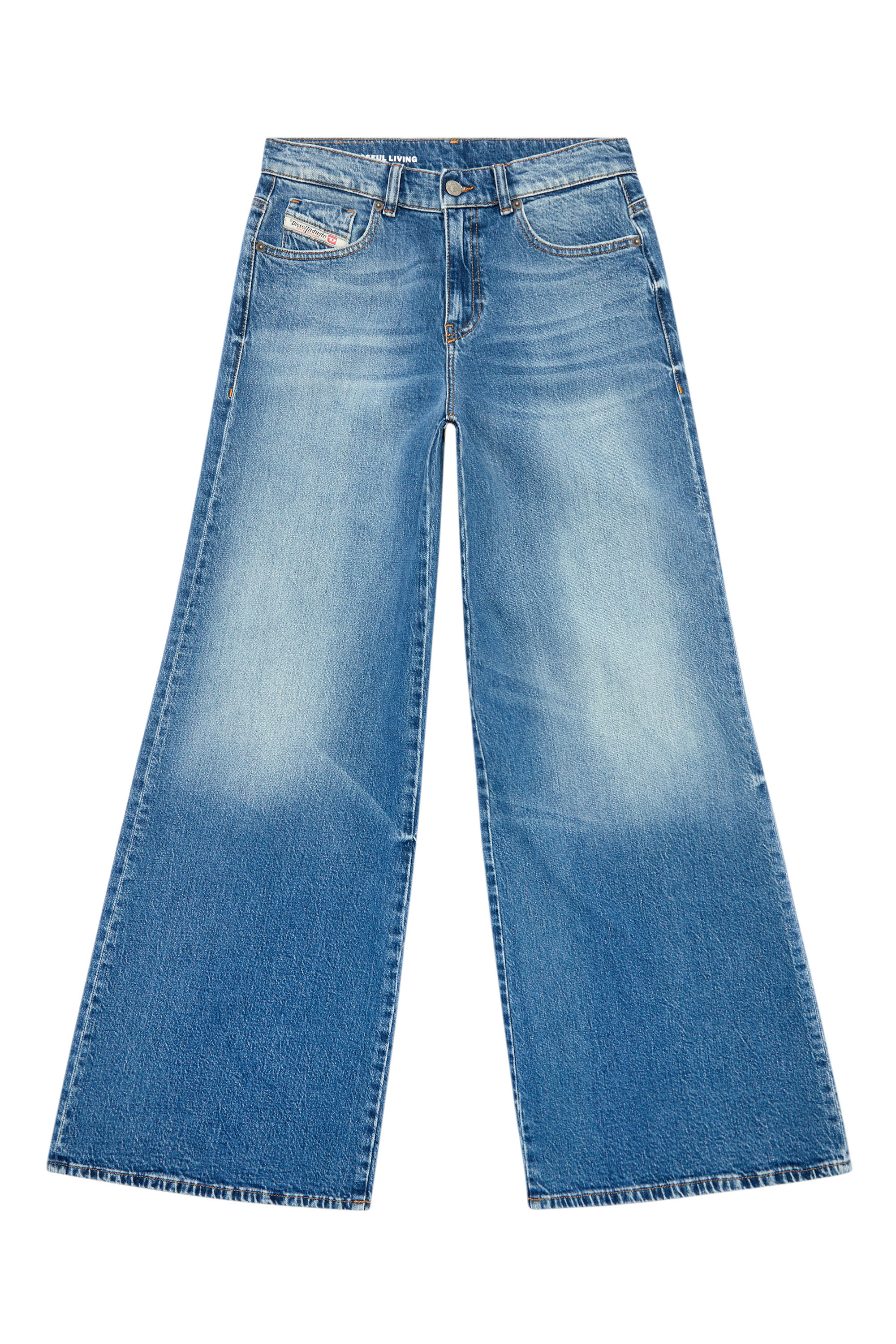 Diesel - Bootcut and Flare Jeans 1978 D-Akemi 007P9, Woman's Bootcut and Flare Jeans - 1978 D-Akemi in Medium blue - 3