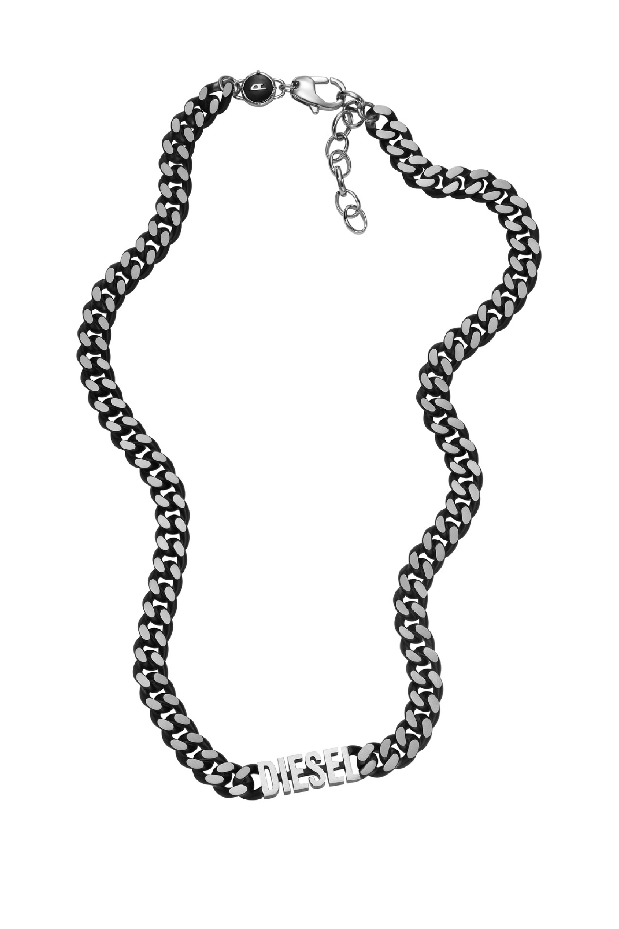 Diesel - DX1385, Man's Black stainless steel choker necklace in Black - 2