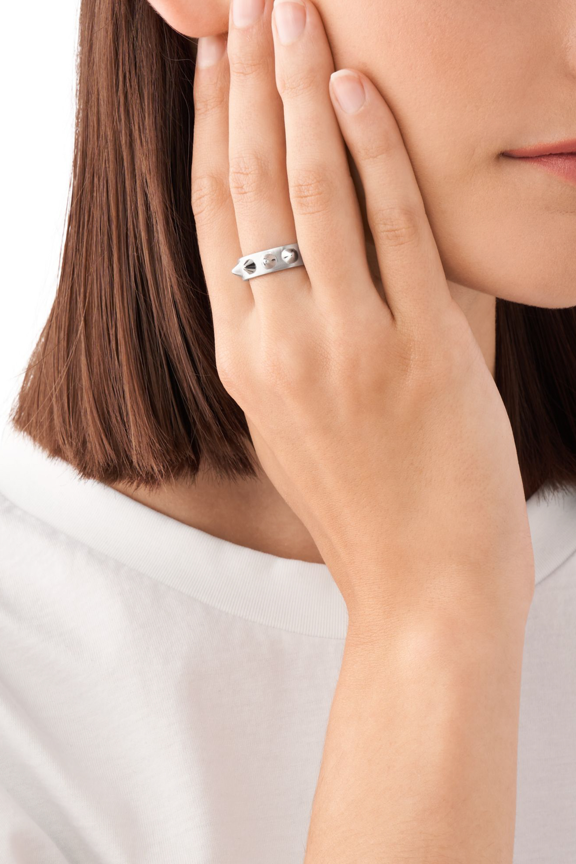 Diesel - DX1449, Unisex's Stainless Steel Band Ring in Silver - 3
