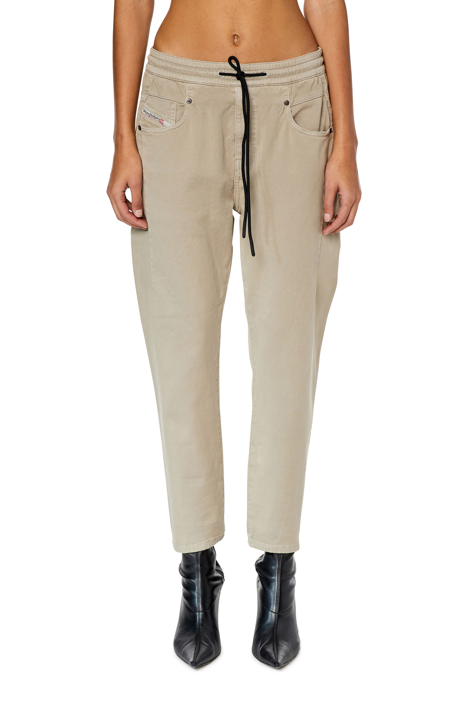 Diesel - Boyfriend 2041 D-Fayza Joggjeans® 068DY, Woman's Boyfriend 2041 D-Fayza Joggjeans® in Beige - 1