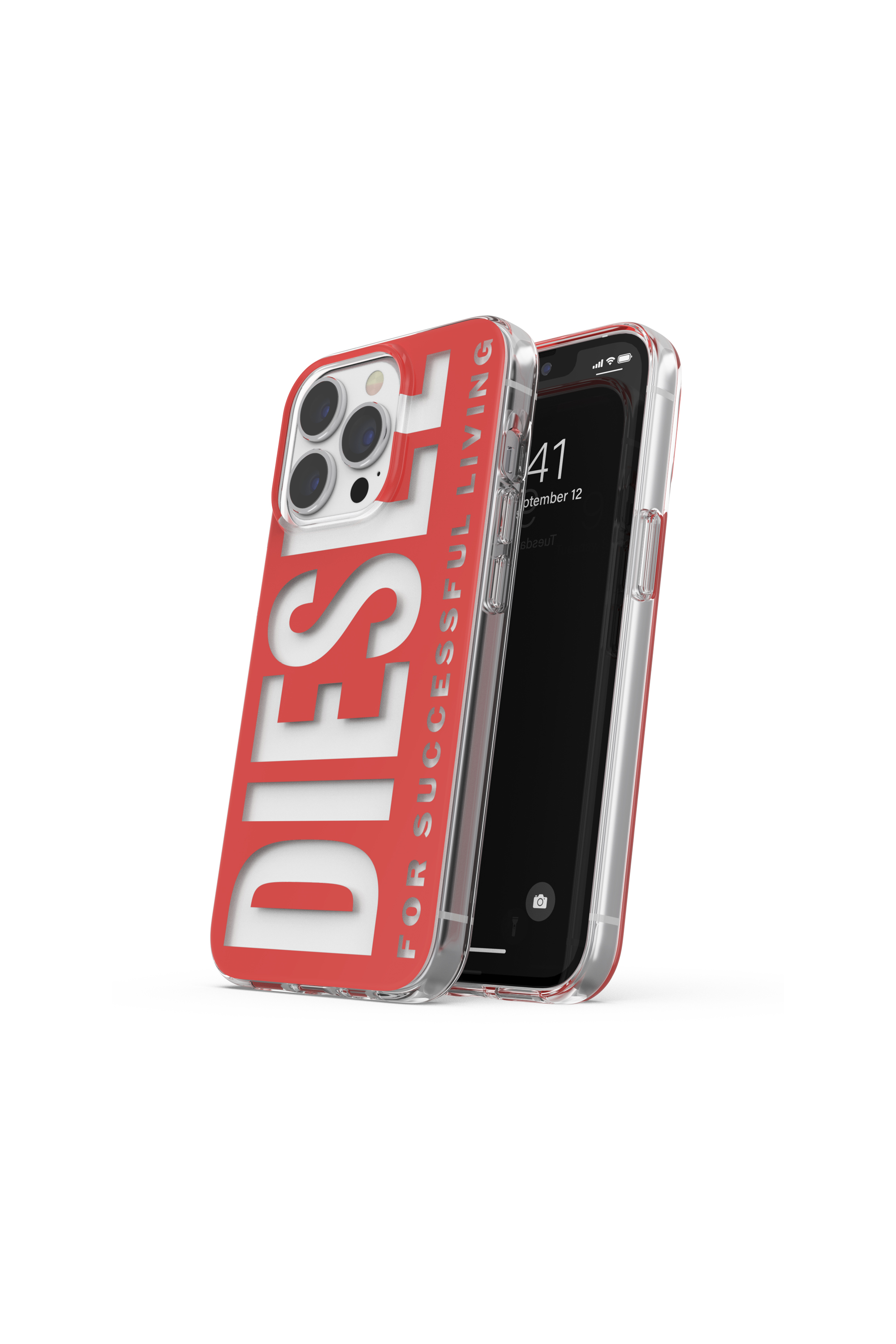 Diesel - 47203 STANDARDASE, Unisex's Clear case for iPhone 13/13Pro in Red - 3