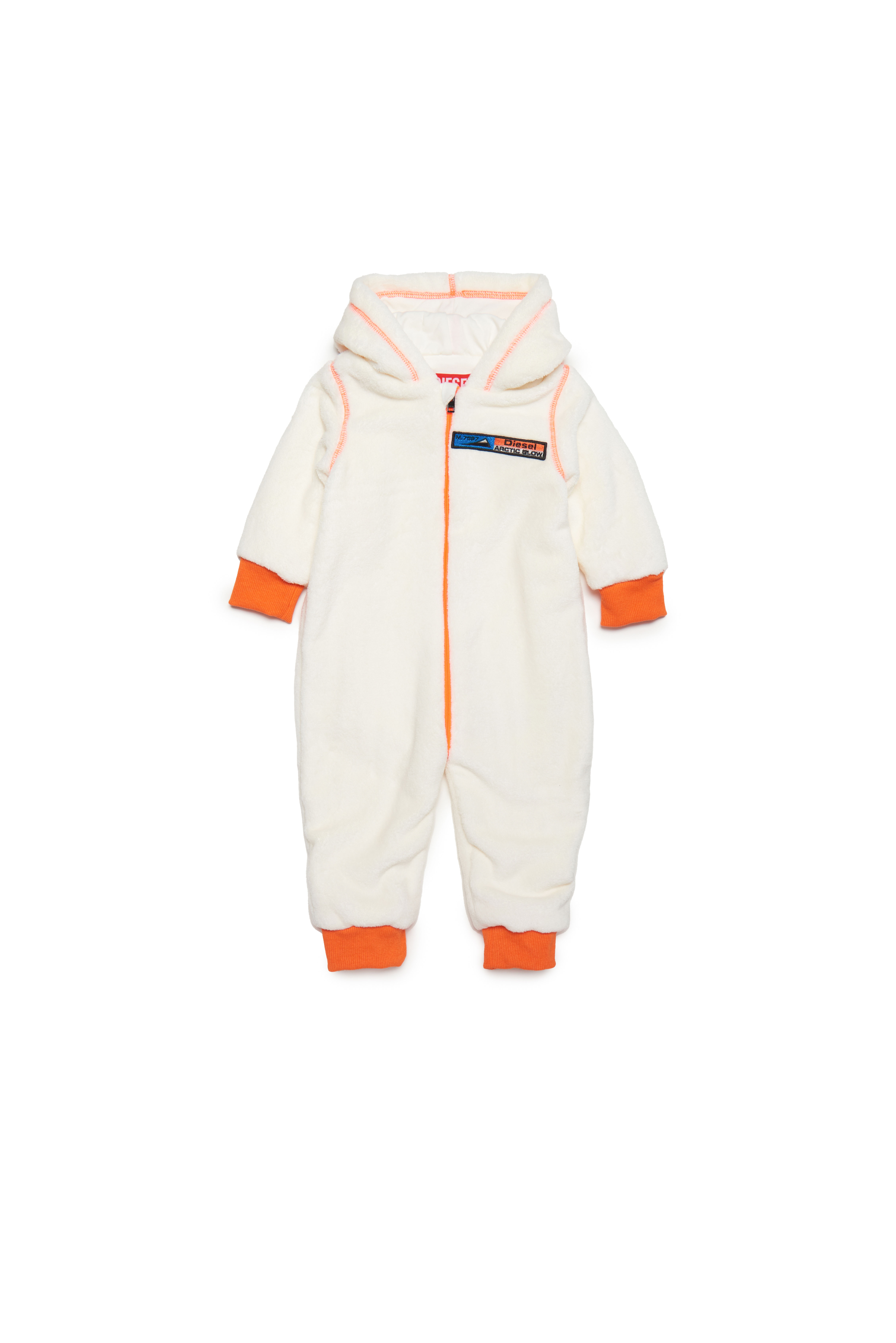 Diesel - JOBRILLIB-SKI, Unisex's Fleece jumpsuit with contrast trims in White - 1