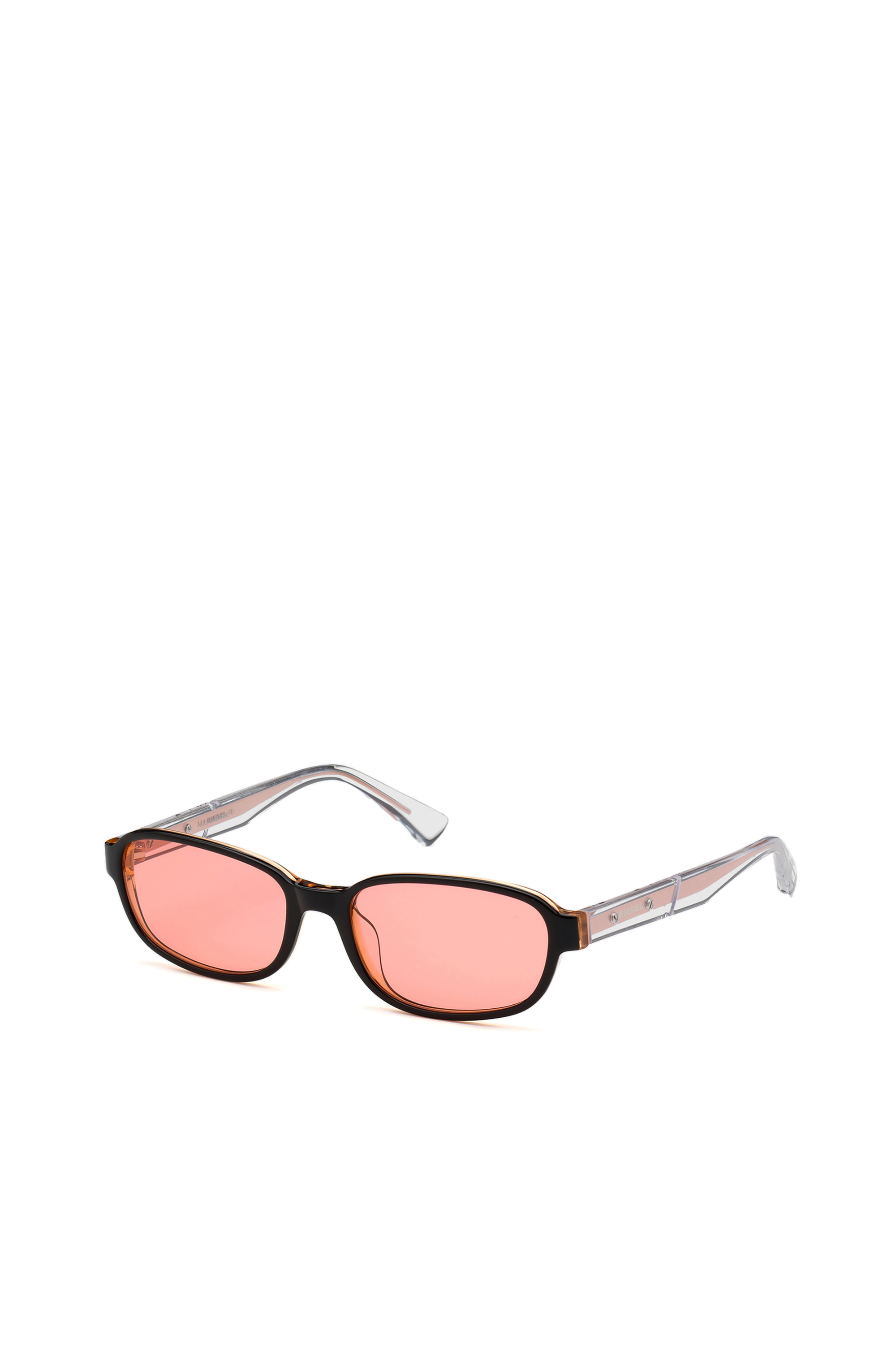 Diesel - DL0326, Unisex's Mini rectangular shape in acetate in Pink - 3