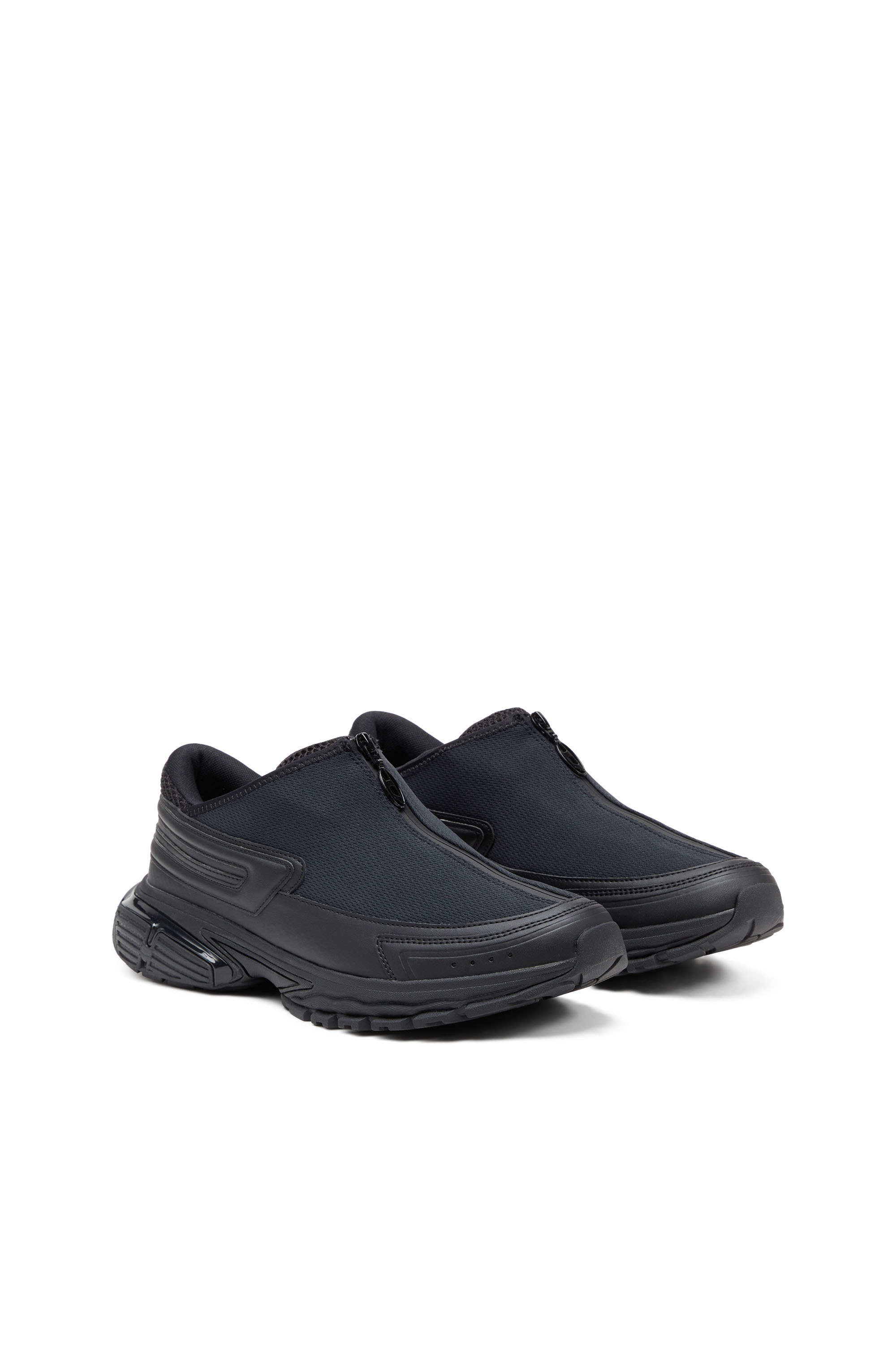 Diesel - S-SERENDIPITY PRO-X1 ZIP X, Unisex's S-Serendipity-Slip-on mesh sneakers with zip in Black - 2