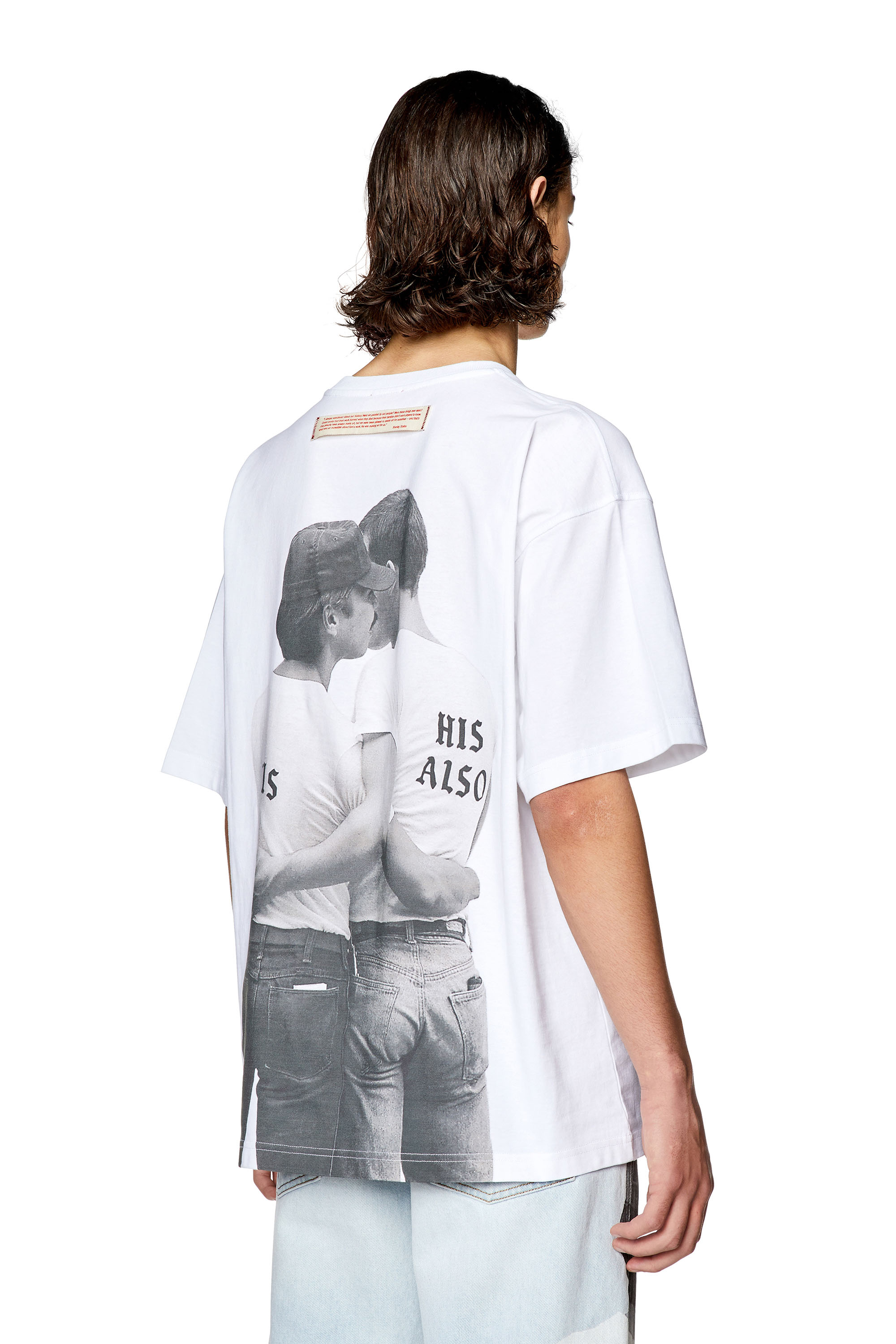 Diesel - PR-T-NLABEL-23B, Unisex's Boxy T-shirt with prints and patches in White - 4