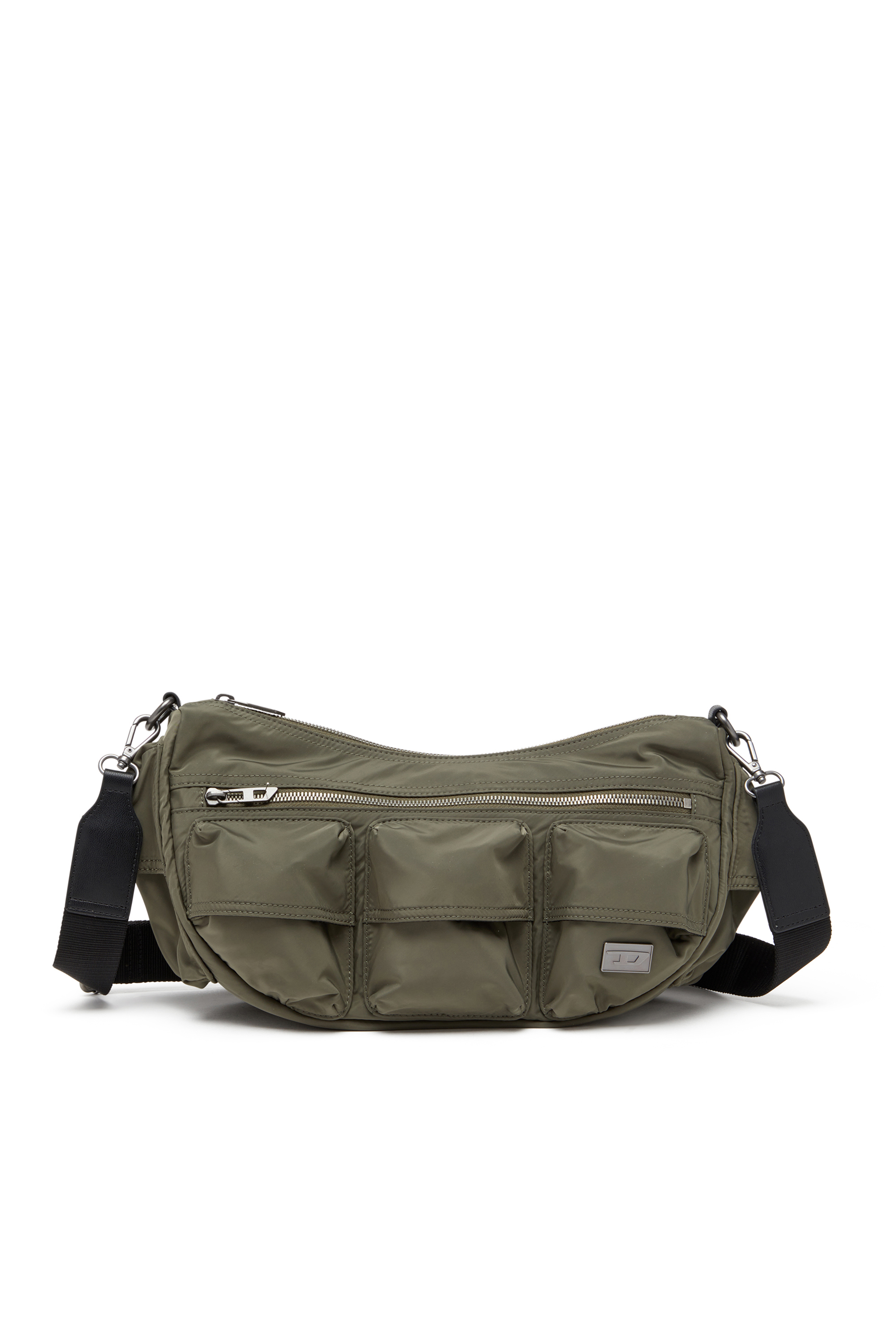 Diesel - MULTI-PKTS SHOULDER BAG X, Unisex's Multipocket bag in utilitarian shell in Green - 1