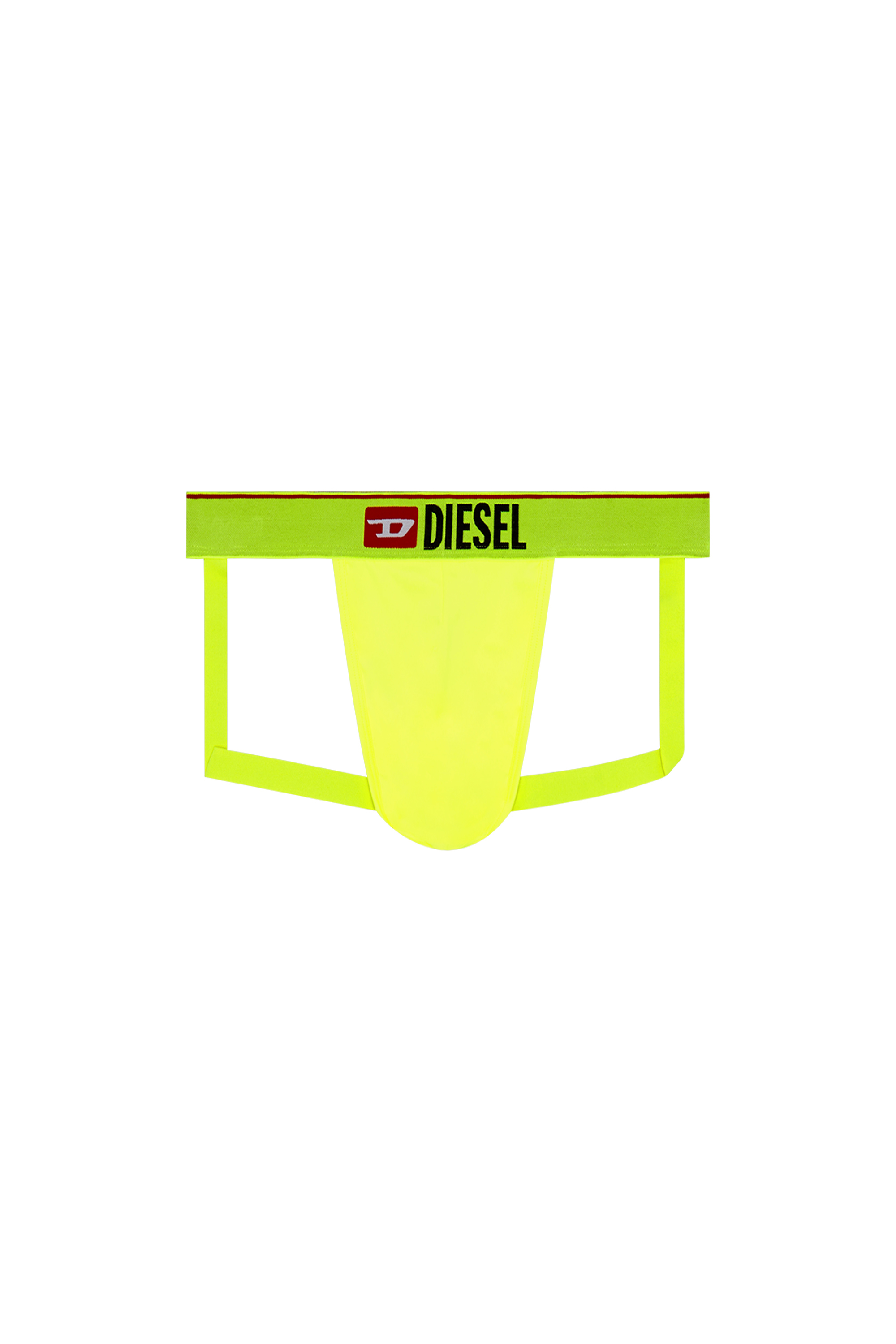 Diesel - UMBR-JOCKY, Man's Microfibre jockstrap in Yellow Fluo - 1