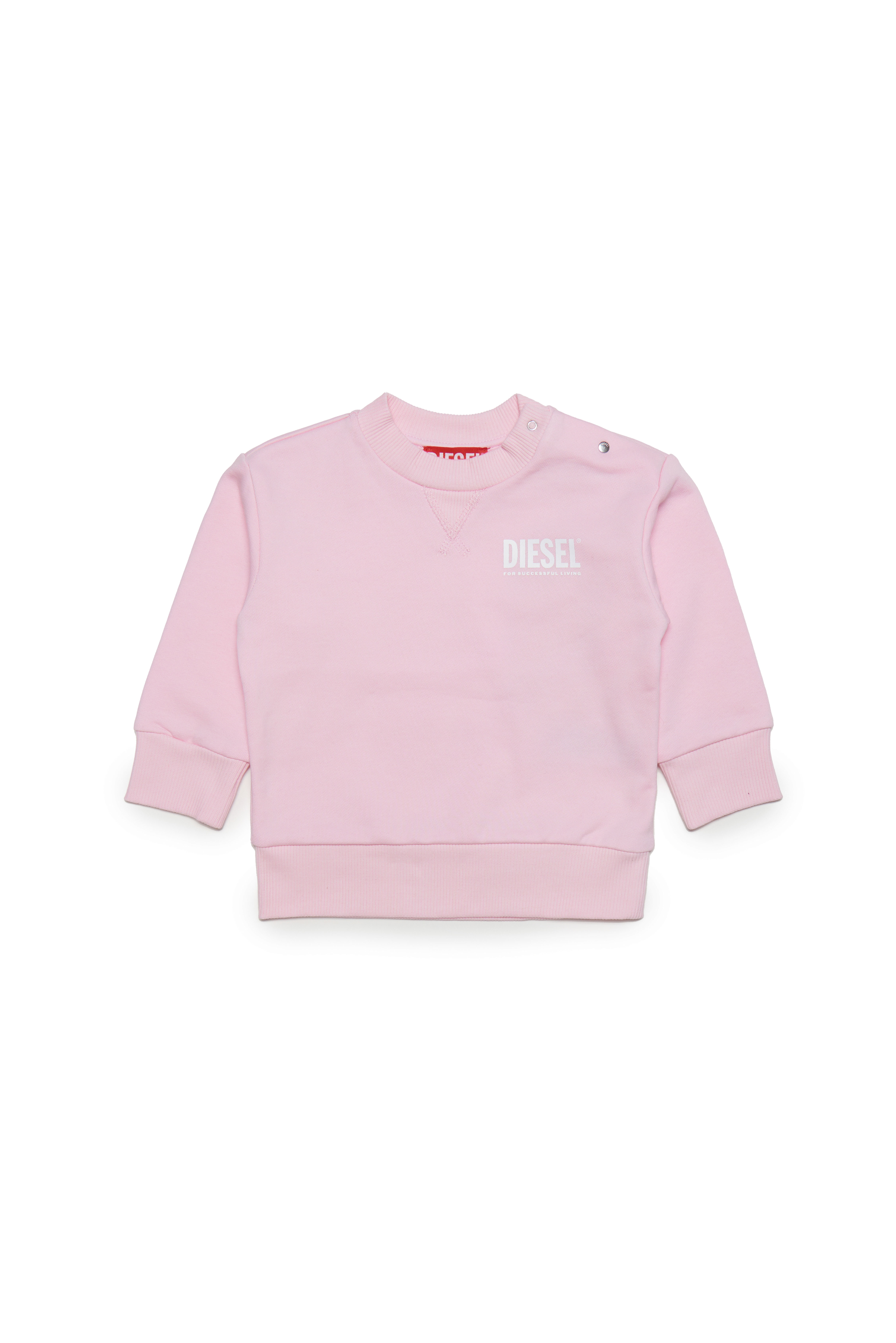 Diesel - SNARRIB, Unisex's Cotton sweatshirt with logo print in Pink - 1