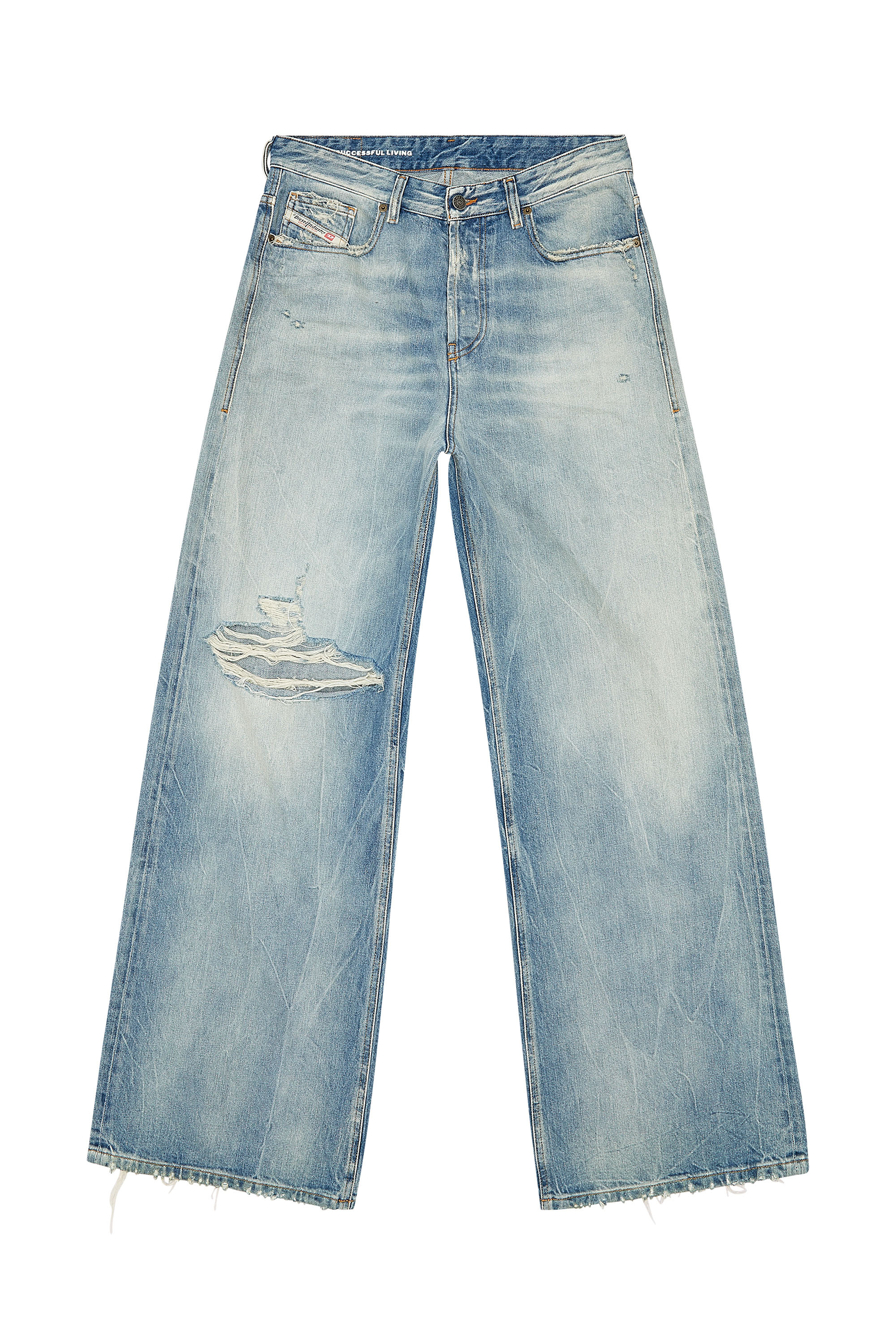Diesel - Woman's Relaxed Jeans 1996 D-Sire 09H58, Light Blue - 3