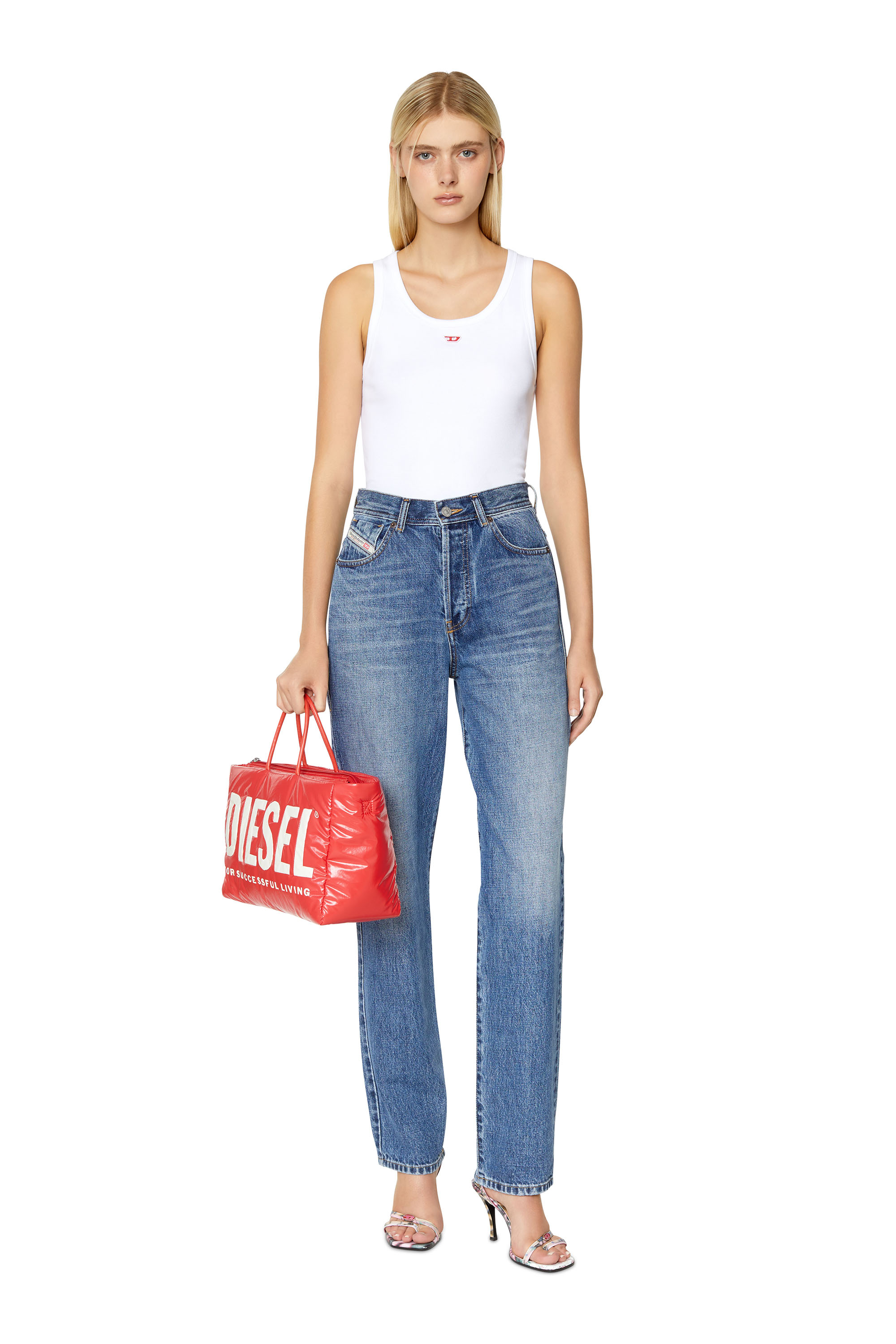 Diesel - Straight Jeans 1956 D-Tulip 007C2, Woman's Straight Jeans - 1956 D-Tulip in Medium blue - 2