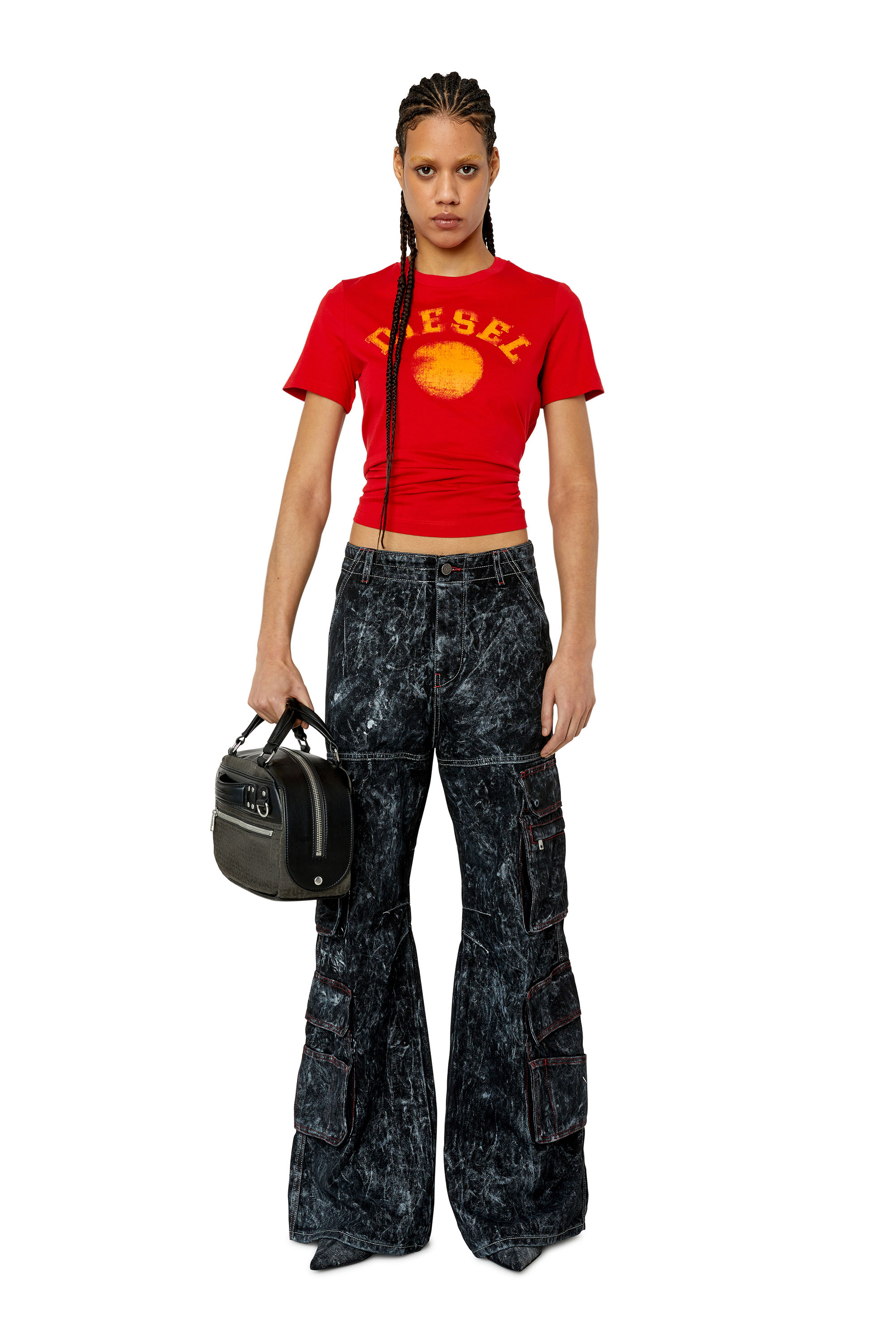Diesel - Straight Jeans 1996 D-Sire 0EMAC, Woman's Straight Jeans - 1996 D-Sire in Black/Dark grey - 2