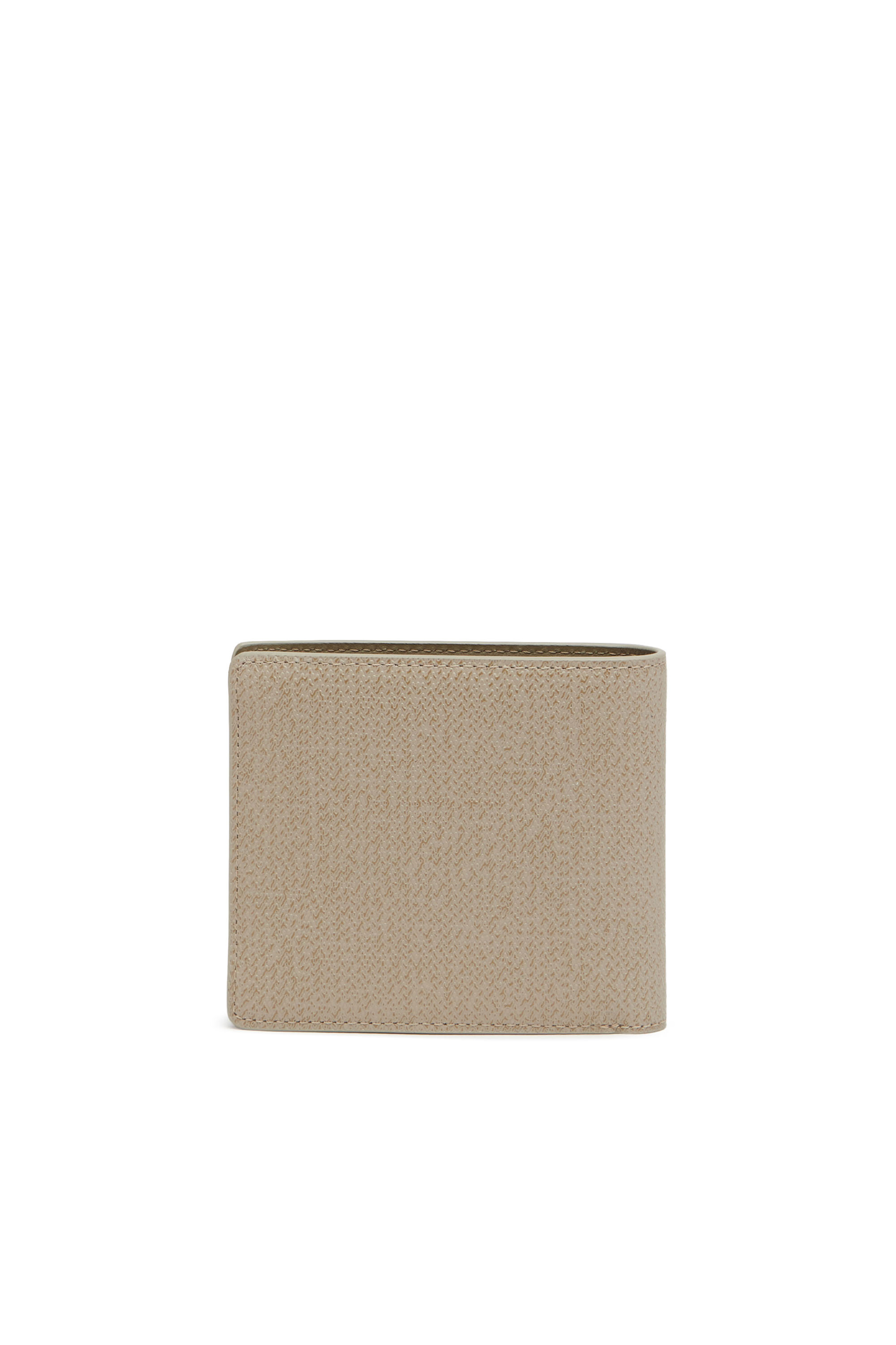 Diesel - BI-FOLD COIN S 3D, Man's Bi-fold wallet in textured leather in Light Brown - 2