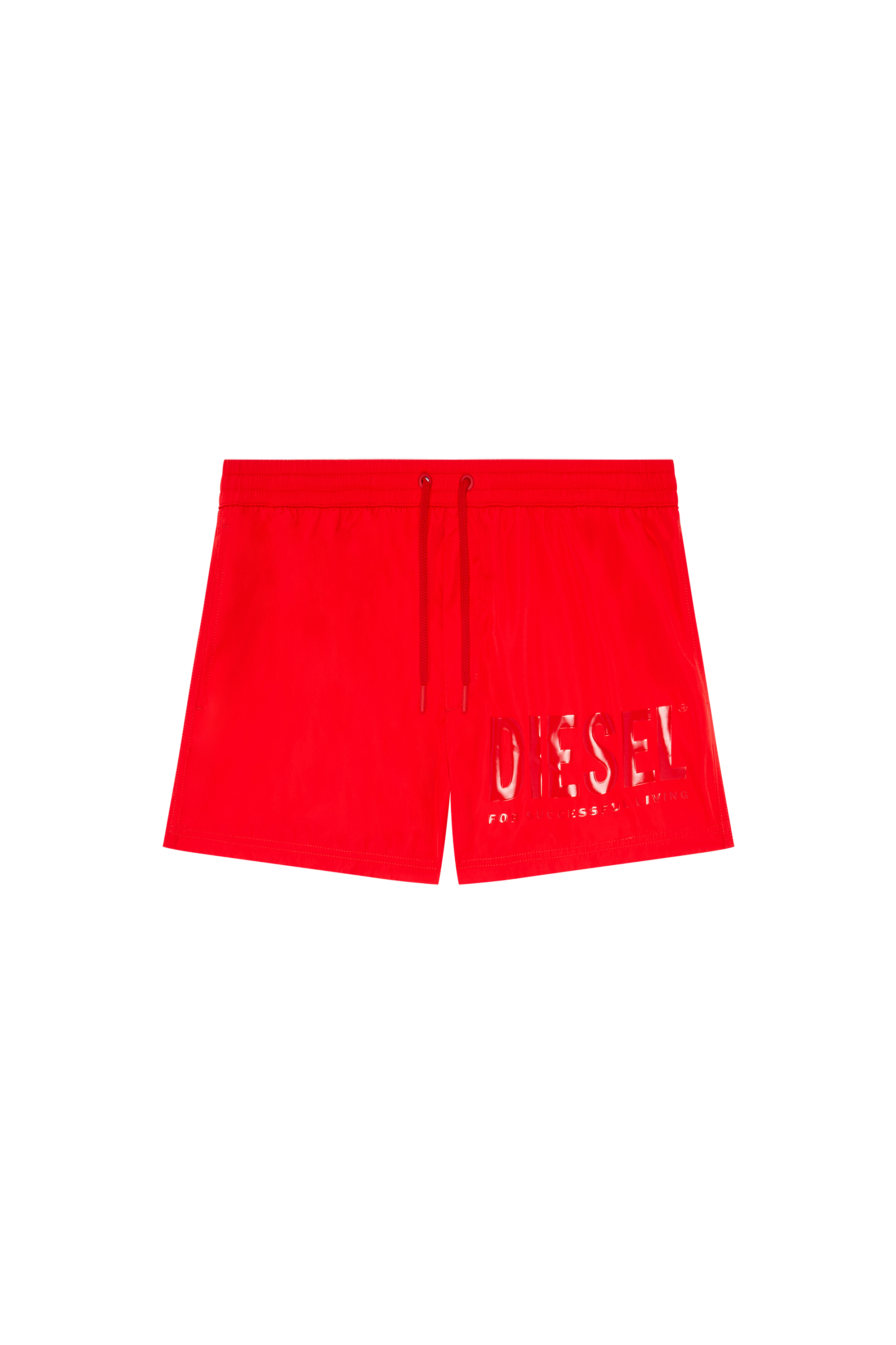 Diesel - BMBX-MARIO-34, Man's Swim shorts with tonal logo in Red - 4