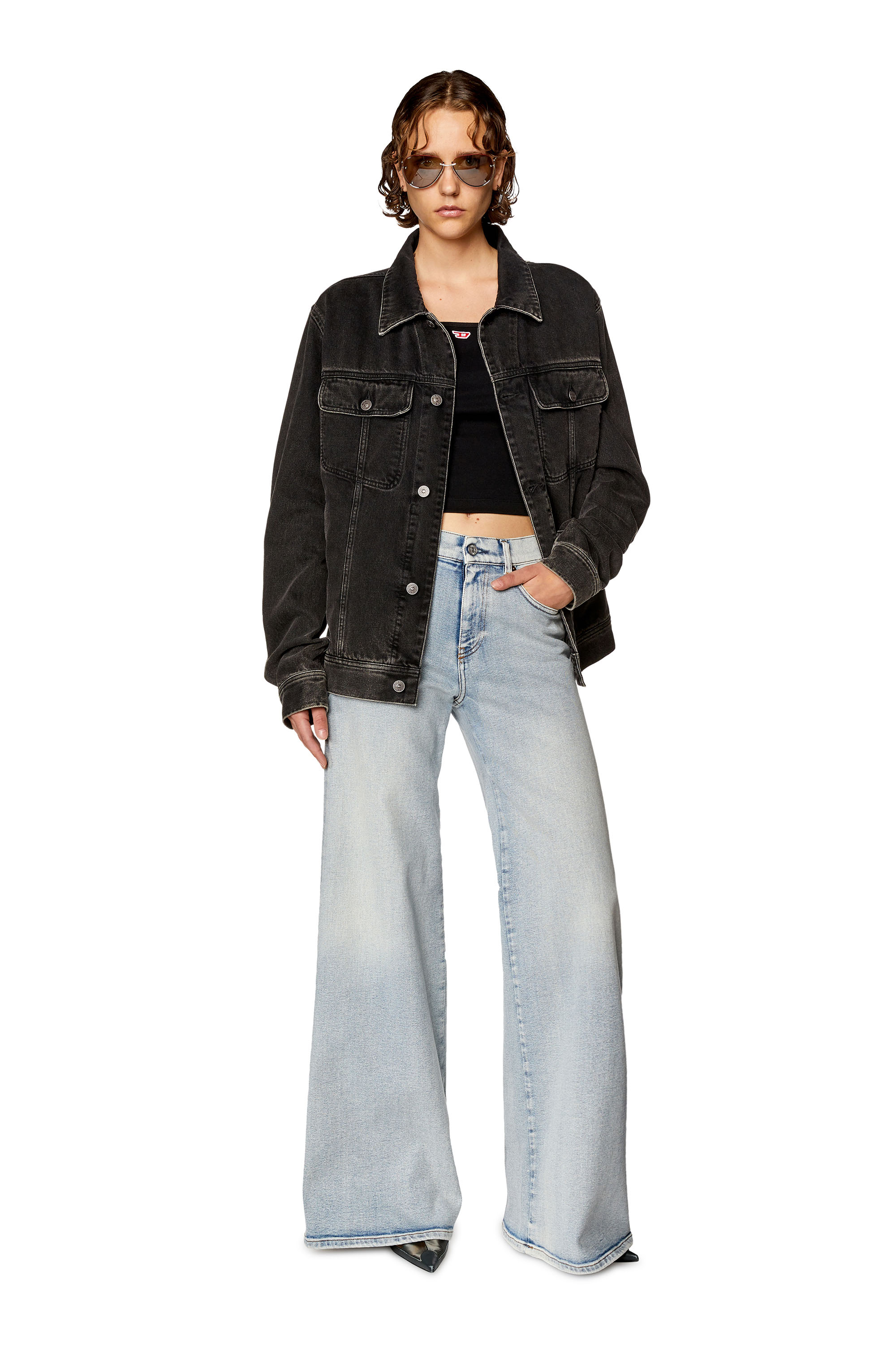 Diesel - Bootcut and Flare Jeans 1978 D-Akemi 9C08L, Woman's Bootcut and Flare Jeans - 1978 D-Akemi in Light Blue - 2