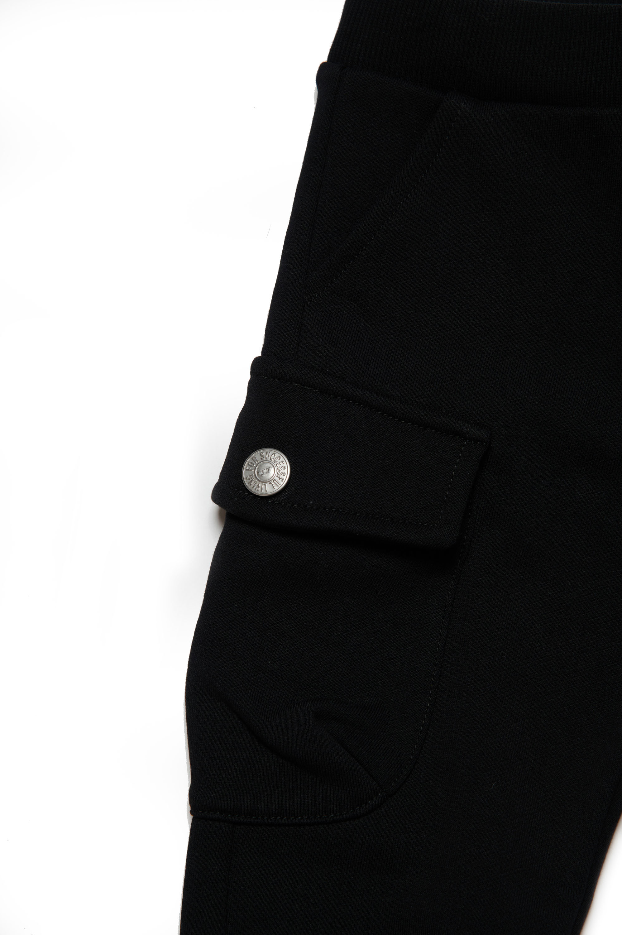 Diesel - PBLOB, Man's Cotton cargo sweatpants in Black - 4