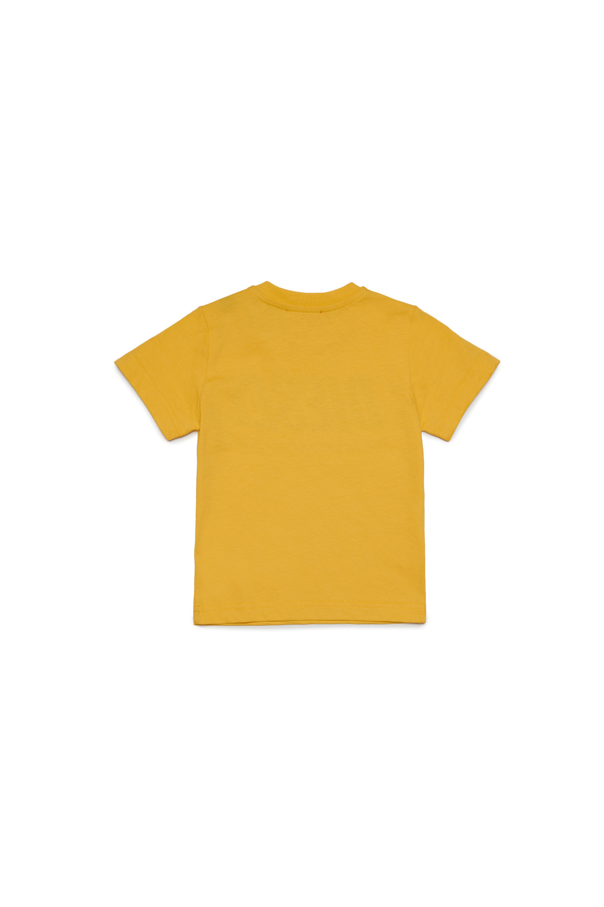 Diesel - TVASEB, Man's T-shirt with dynamic logo in Yellow - 2