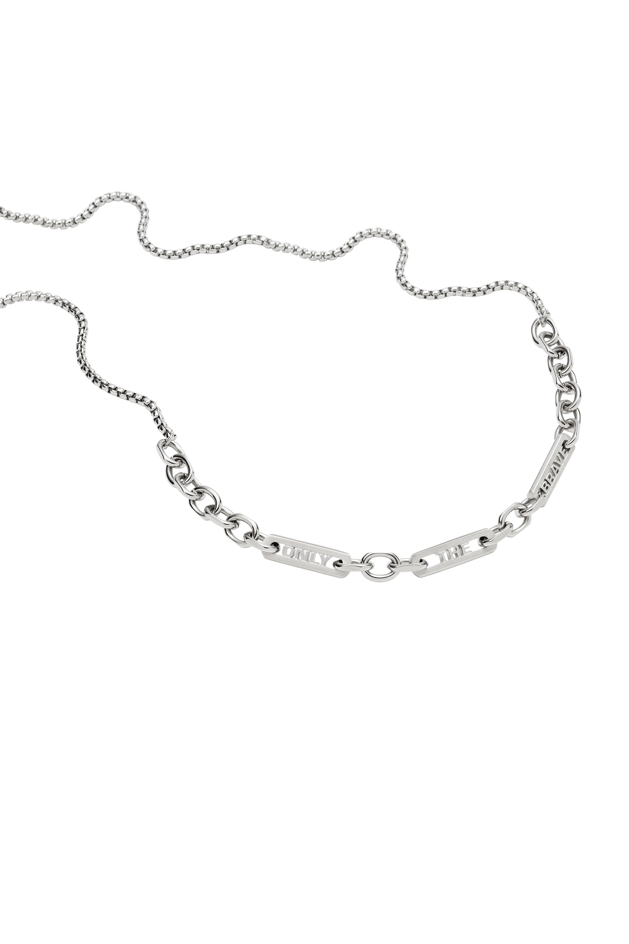 Diesel - DX1329, Man's Stainless Steel Chain Necklace in Silver - 1