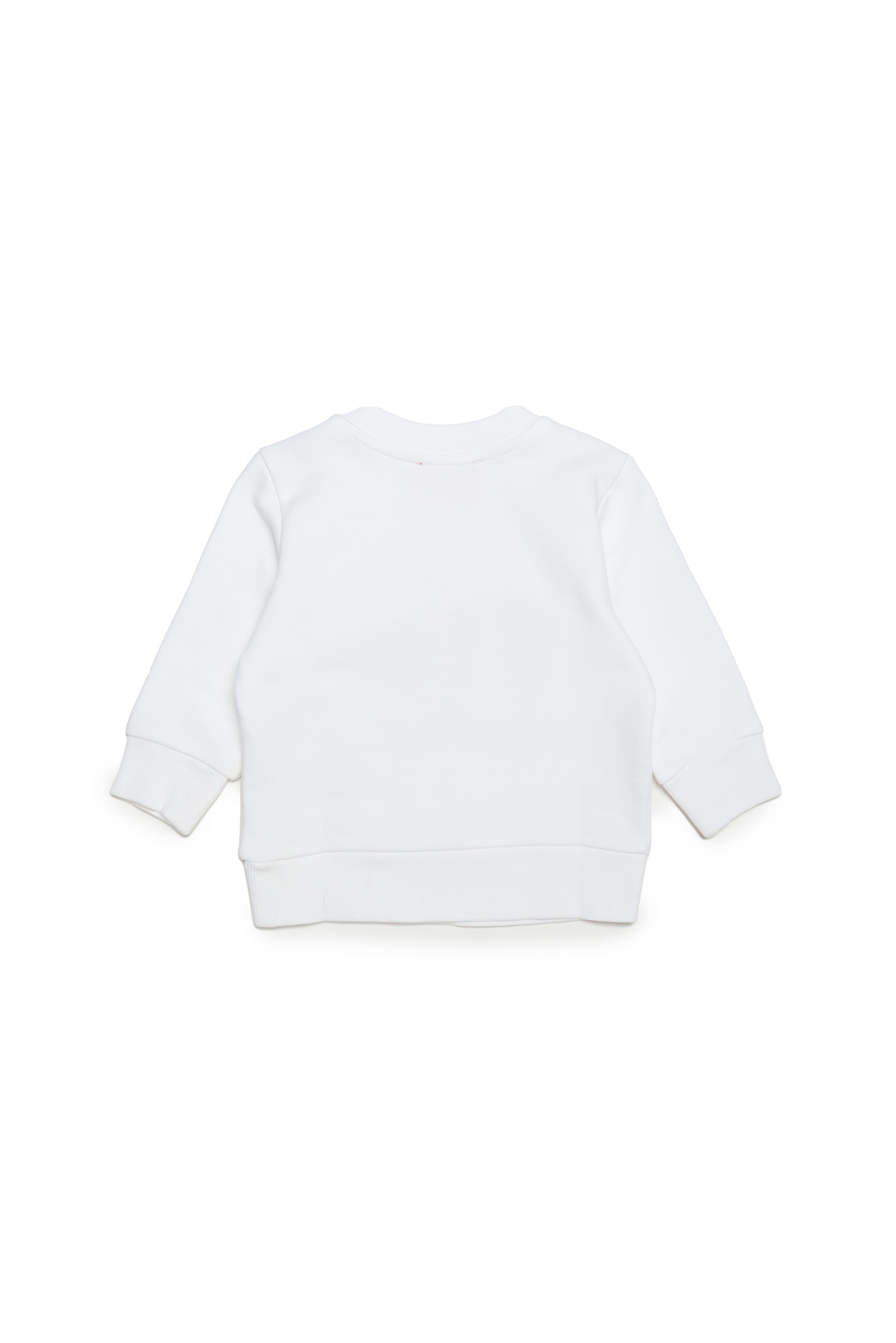 Diesel - SCOMIB, Unisex's Cotton sweatshirt with fluid logo in White - 2