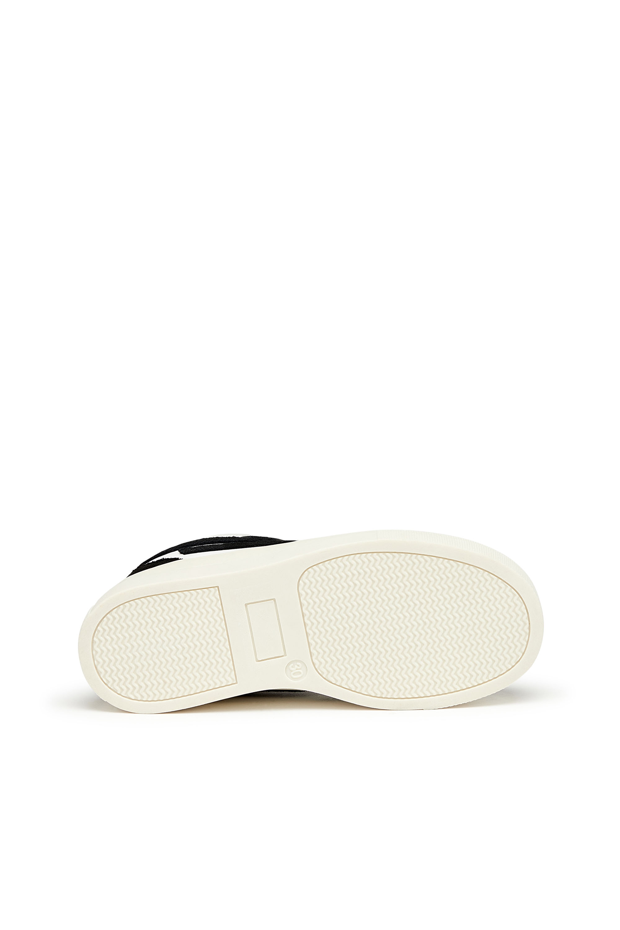 Diesel - S-UKIYO LOW, Unisex's Colour-block sneakers in leather and suede in White/Black - 4