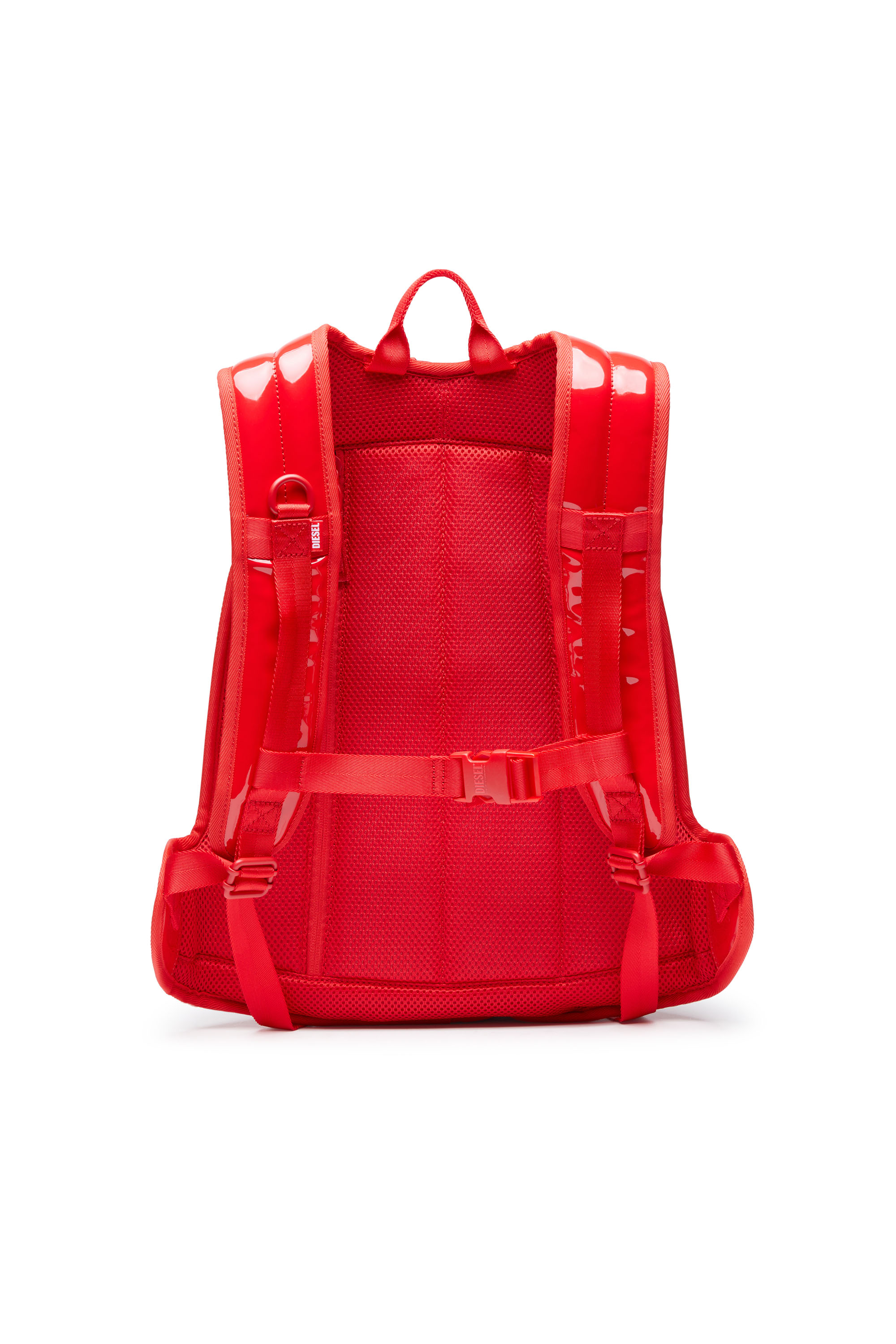 Diesel - ST. HONORE' 1DR-POD BACKPACK, Unisex's Hard shell backpack in Red - 2