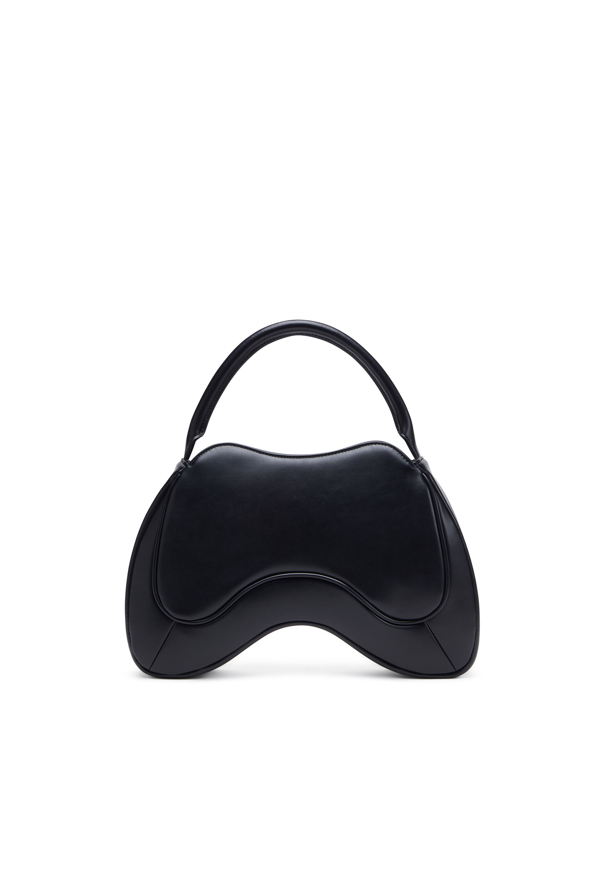 Diesel - PLAY TOP HANDLE, Woman's Play Top Handle - Handbag with two-tone design in Black - 2