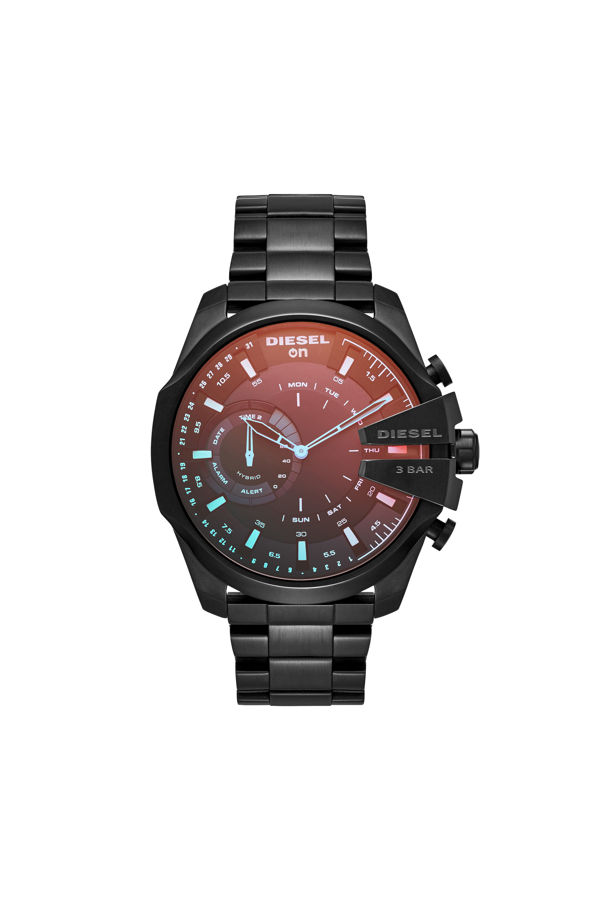 Diesel - DT1011, Man's Mega Chief Hybrid ip case hybrid smartwatch, 48 mm in Black - 2