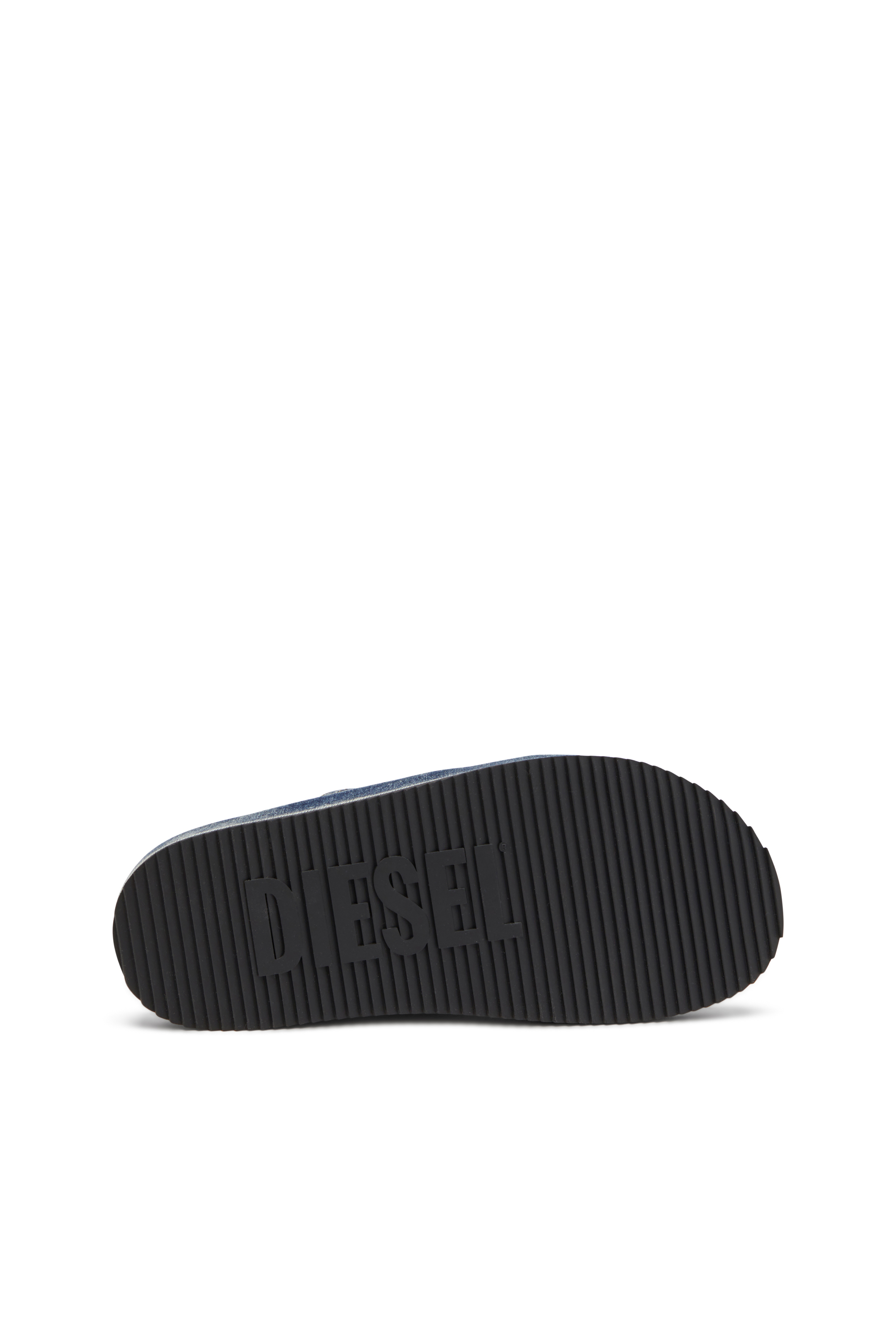 Diesel - SA-SLIDE CRIS CROS, Unisex's Sa-Slide-Denim slides with criss-cross straps in Blue - 4