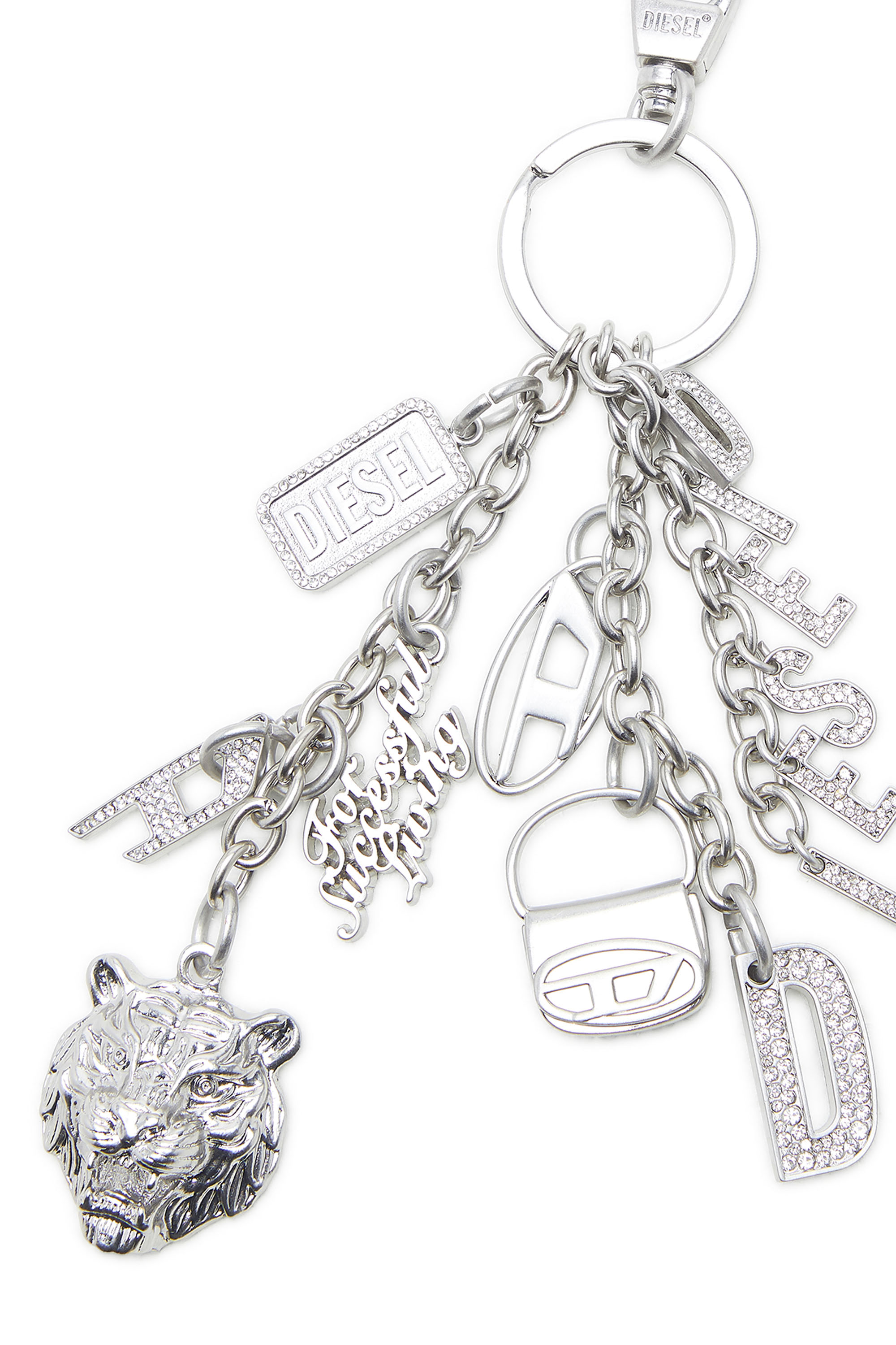 Diesel - HOSHI KEYCHAIN, Unisex's Multi-charm chain keyring in Silver - 2