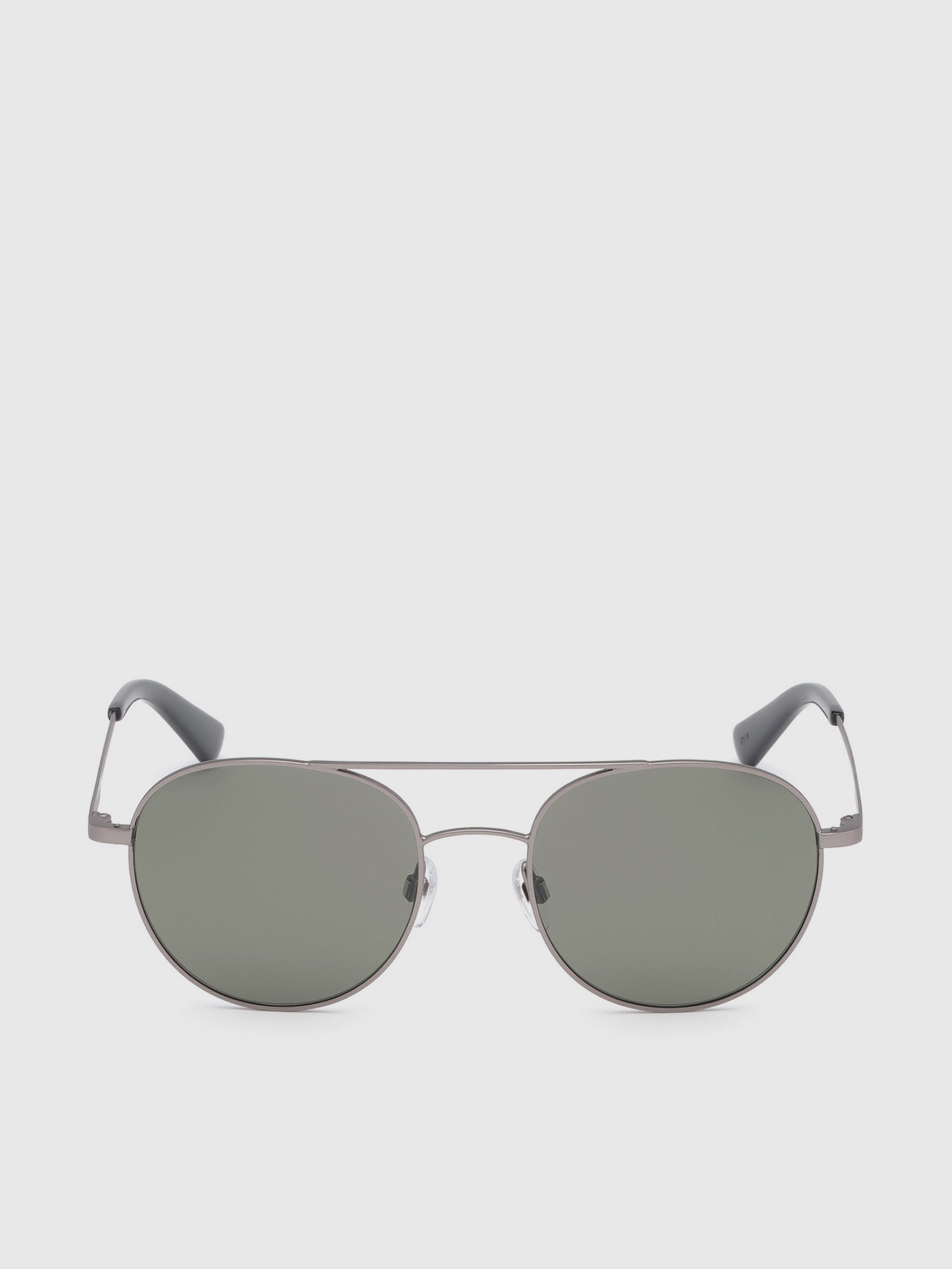 Diesel - DL0286, Unisex's Rounded sunglasses in metal in Dark Beige - 2