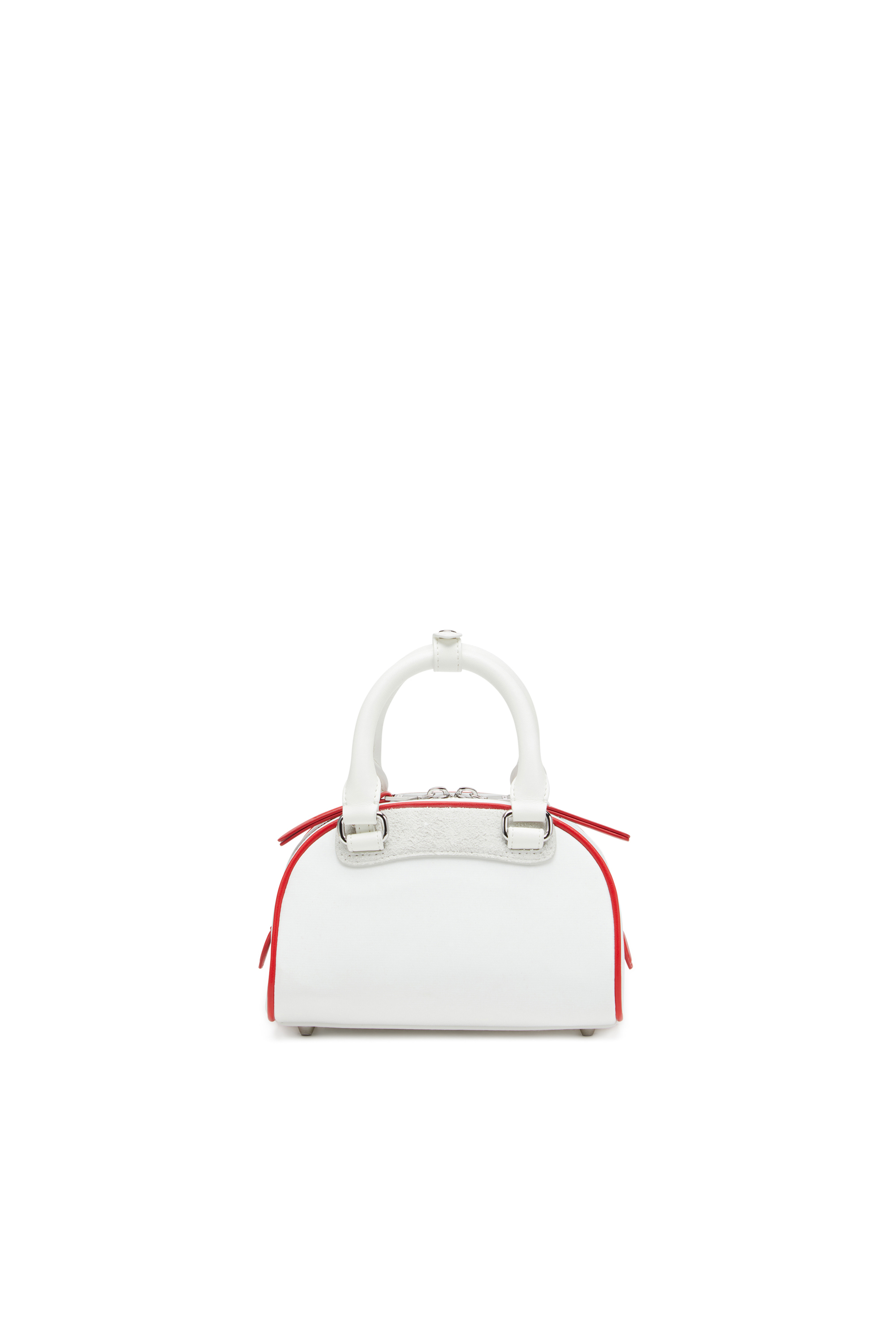 Diesel - 1DR DOME CROSSBODY, Woman's Colour-block mini bowling bag in White - 2
