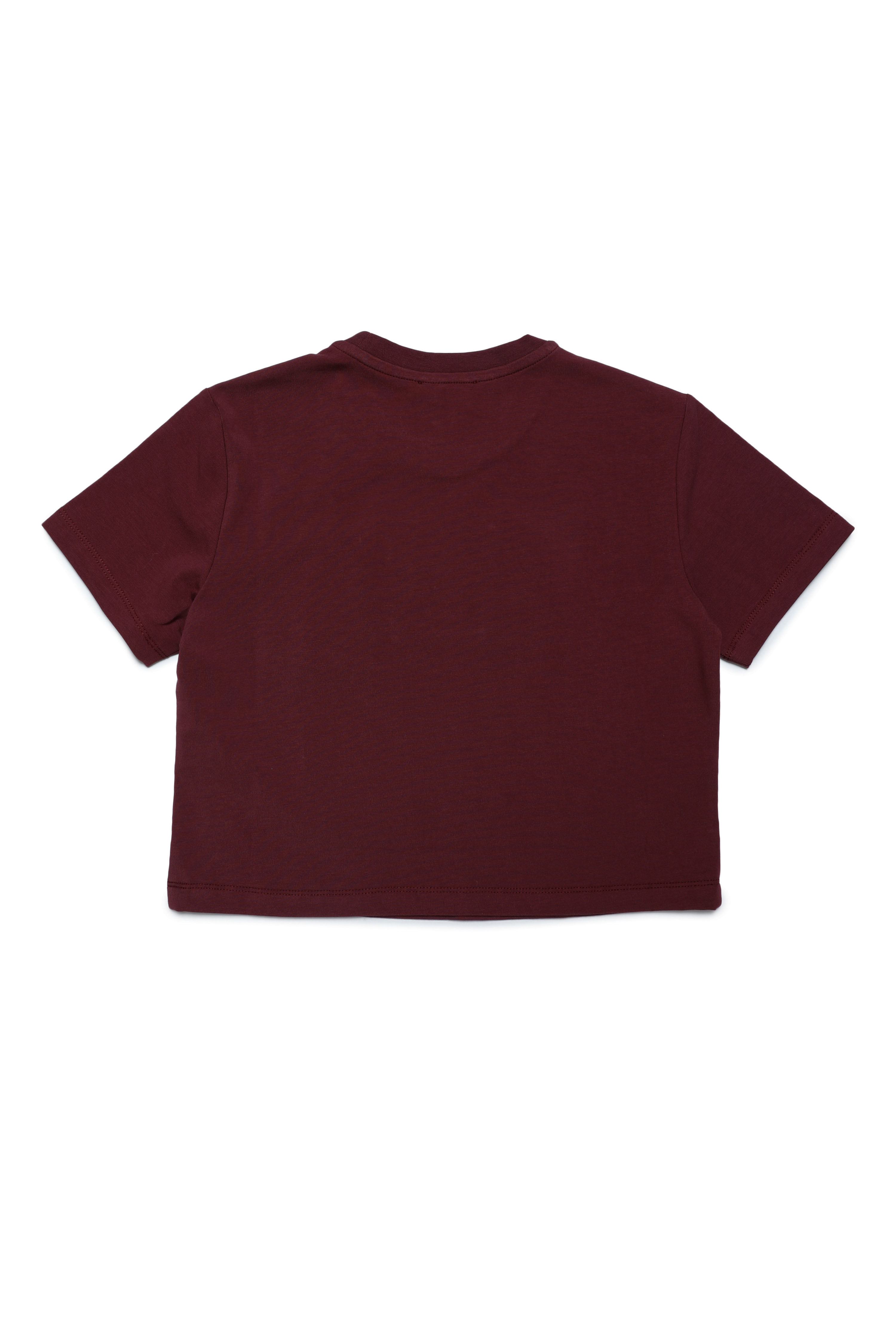 Diesel - TYFRIFSL, Woman's T-shirt with fuzzy script logo in Dark Violet - 2