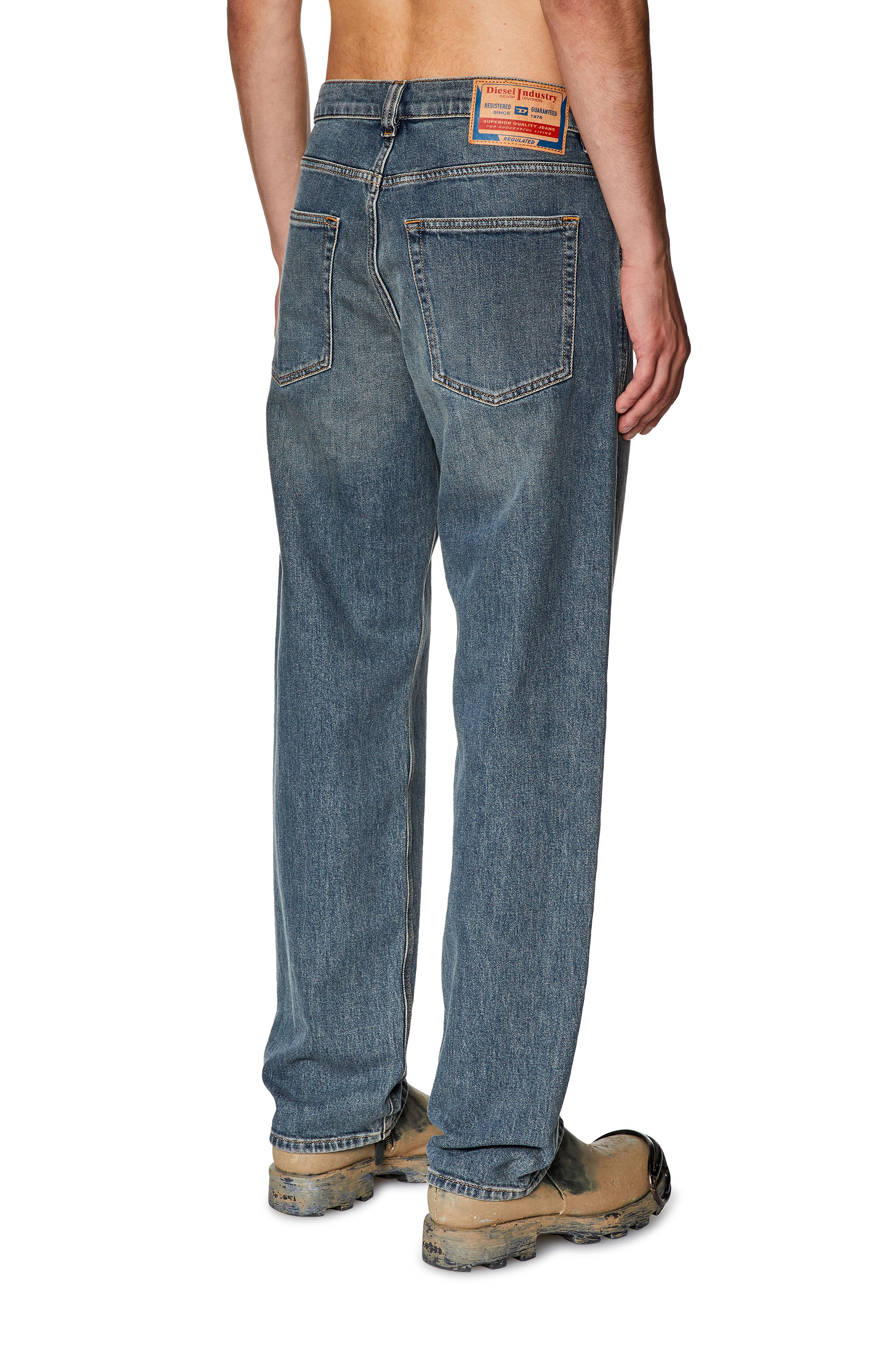 Diesel - Straight Jeans 2010 D-Macs 09F74, Man's Straight Jeans - 2010 D-Macs in Medium blue - 4
