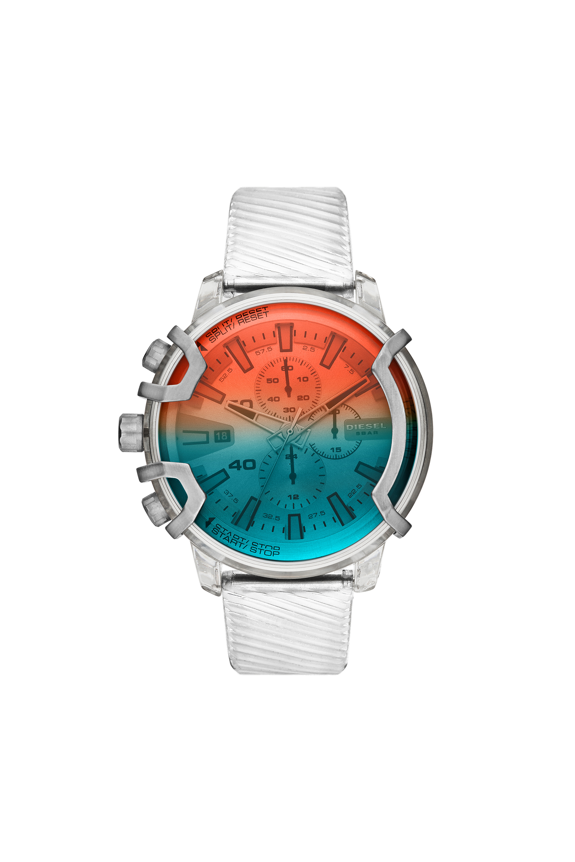 Diesel - DZ4521, Man's Griffed chronograph white watch in White - 1