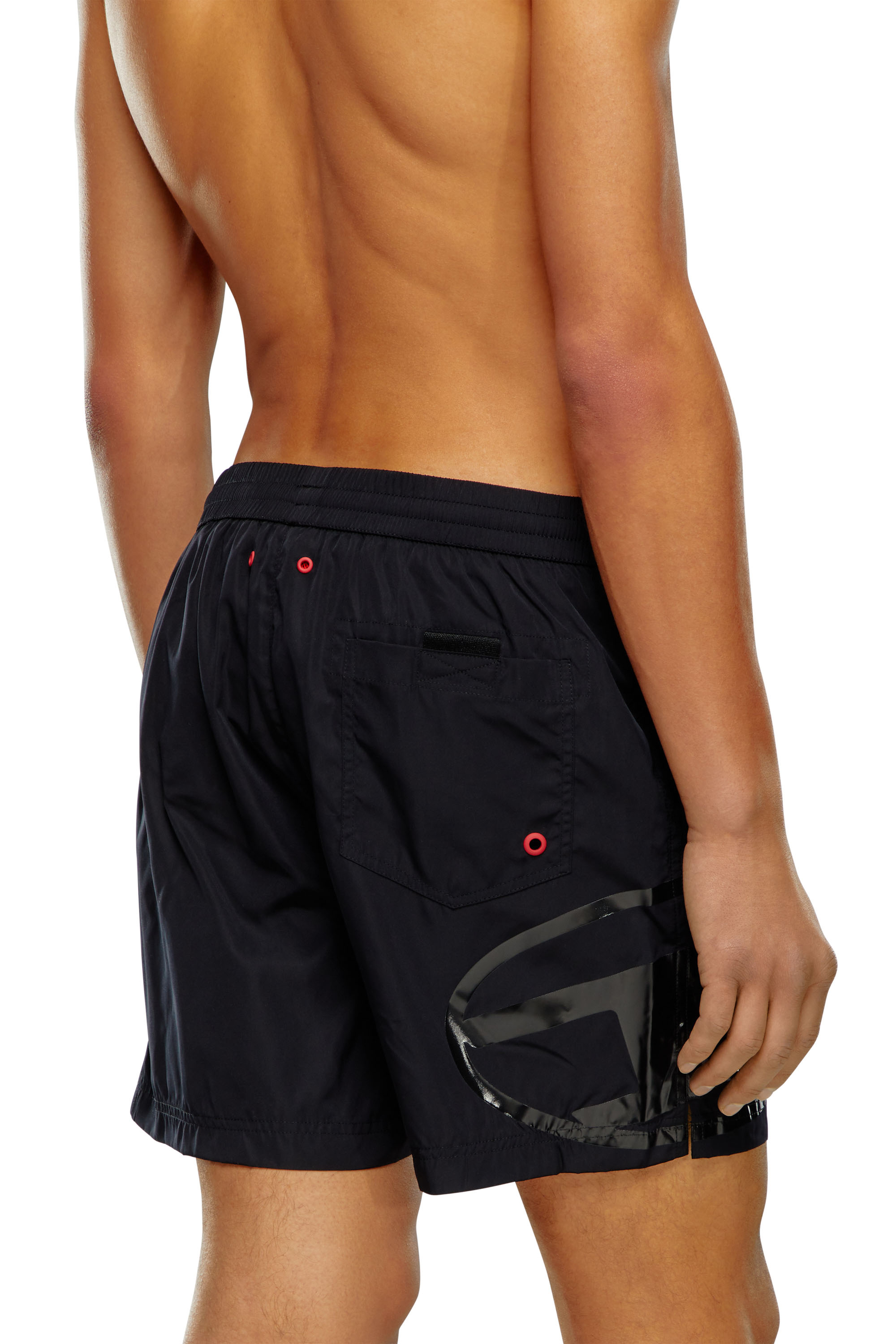 Diesel - BMBX-RIO-41, Man's Swim shorts with shiny Oval D logo in Black - 3