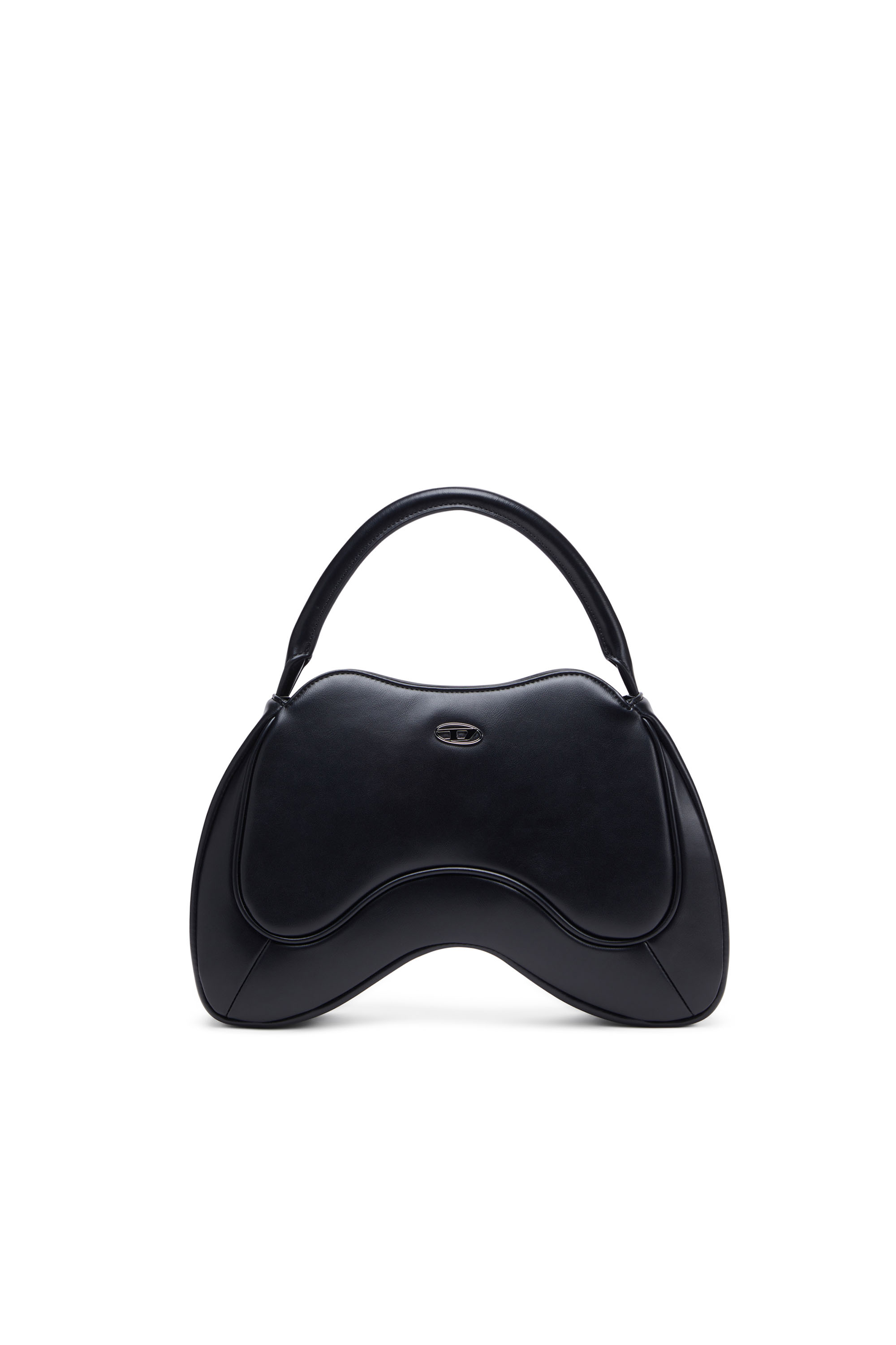 Diesel - PLAY TOP HANDLE, Woman's Play Top Handle - Handbag with two-tone design in Black - 1