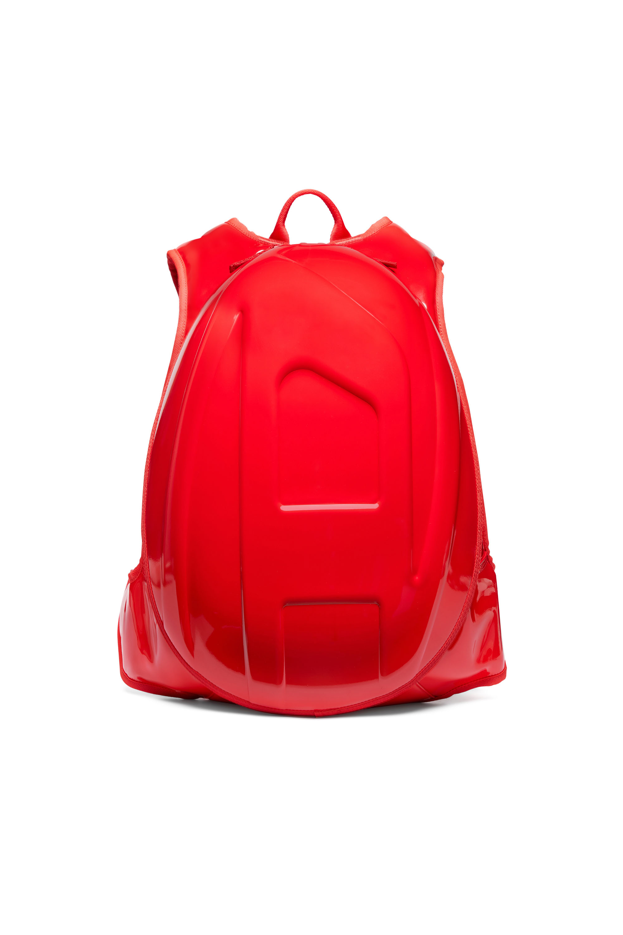 Diesel - ST. HONORE' 1DR-POD BACKPACK, Unisex's Hard shell backpack in Red - 1