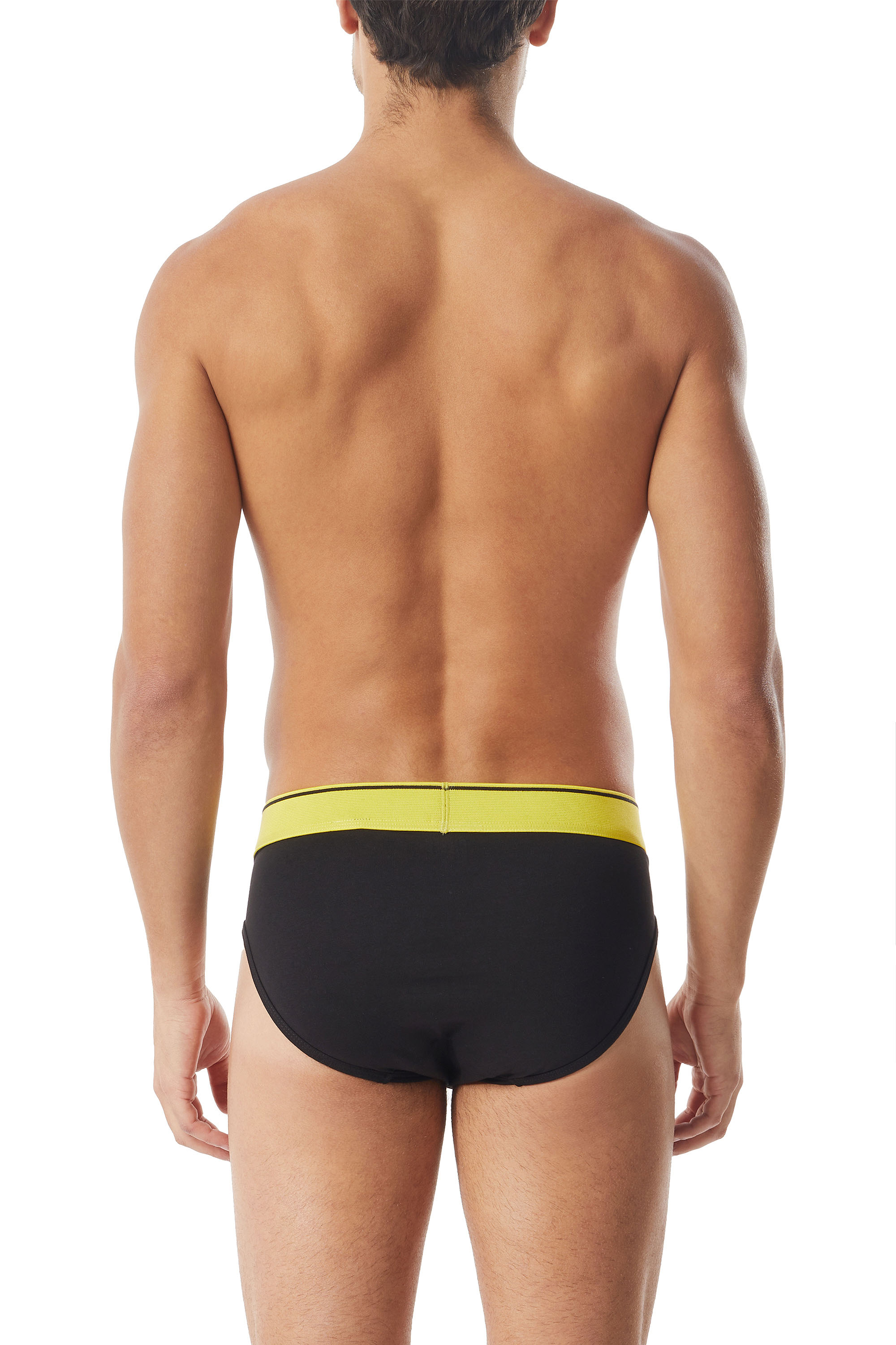 Diesel - UMBR-ANDRETHREEPACK, Man's Three-pack of briefs with coloured waist in Black - 3