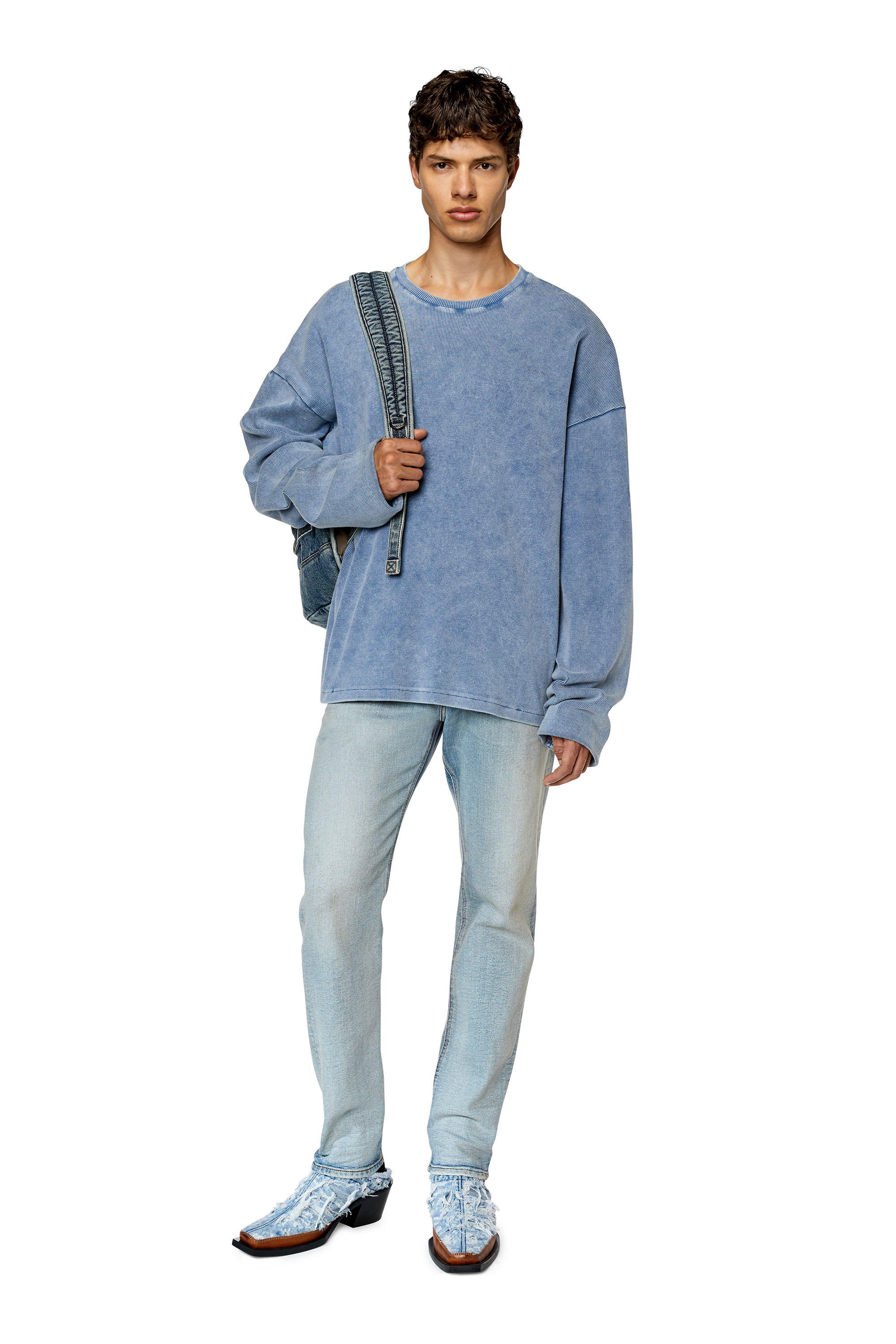 Diesel - Straight Jeans 1995 D-Sark 09E84, Man's Straight Jeans - 1995 D-Sark in Light Blue - 2