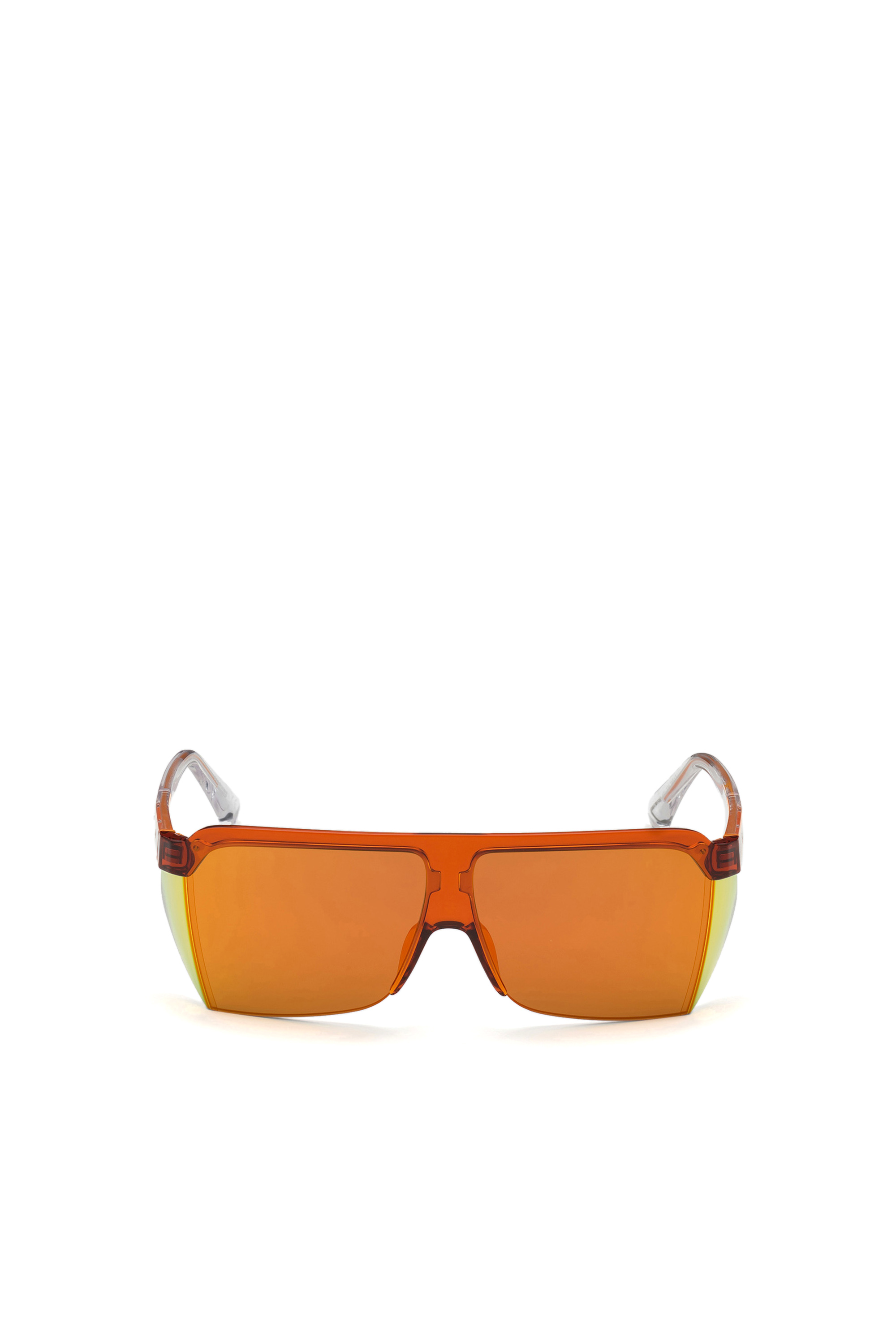 Diesel - DL0319, Man's Wraparound glasess in acetate and metal in Orange - 2